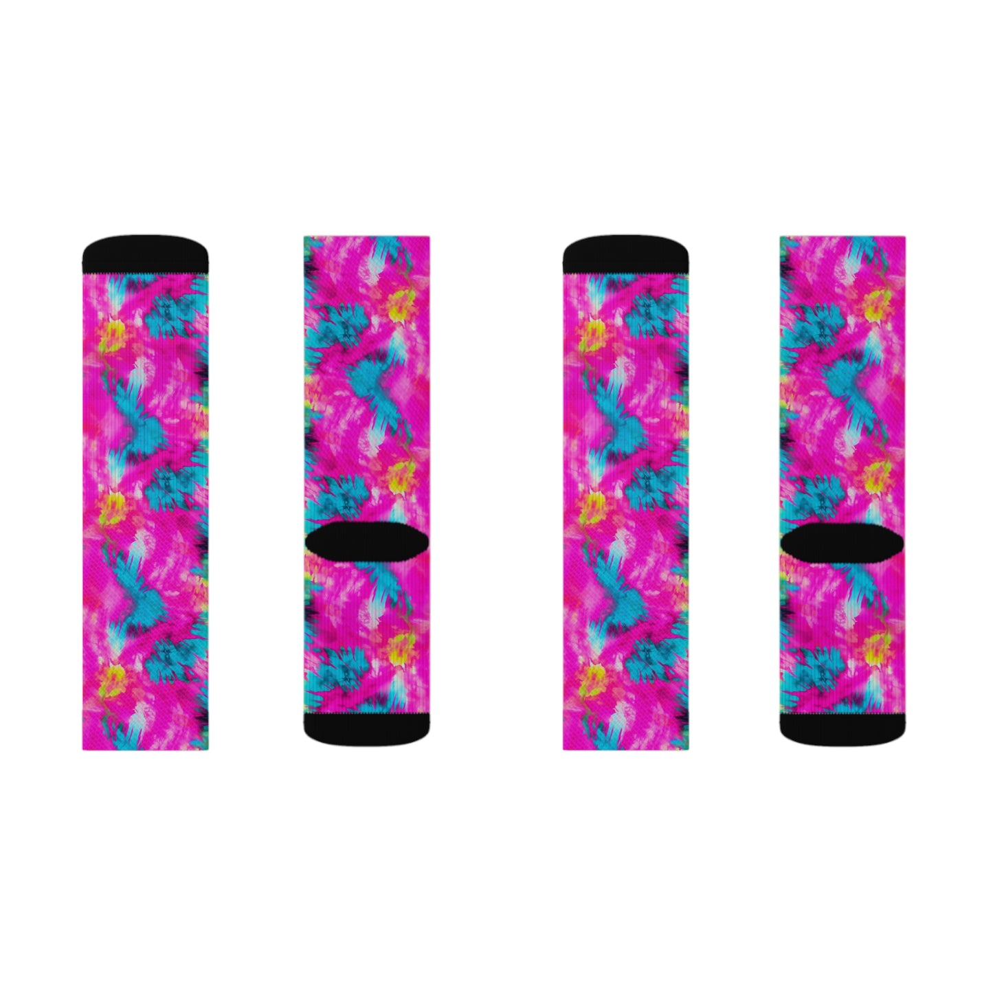 Vibrant Kaleidoscope Sublimation Socks