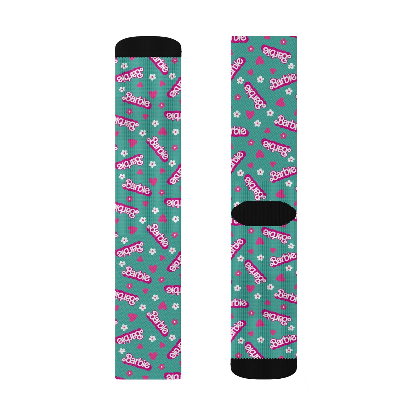 Barbie Teal Sublimation Socks