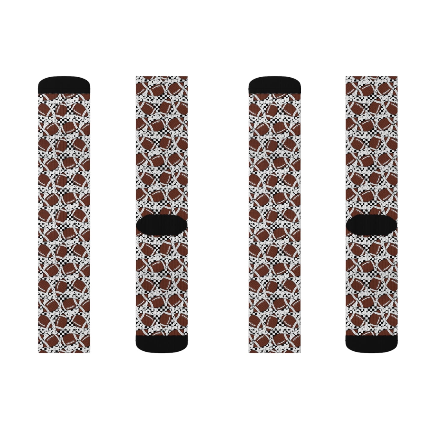 Checkered Gridiron Sublimation Socks