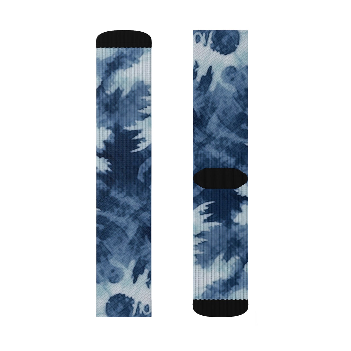 Ocean Wave Tie-Dye Sublimation Socks