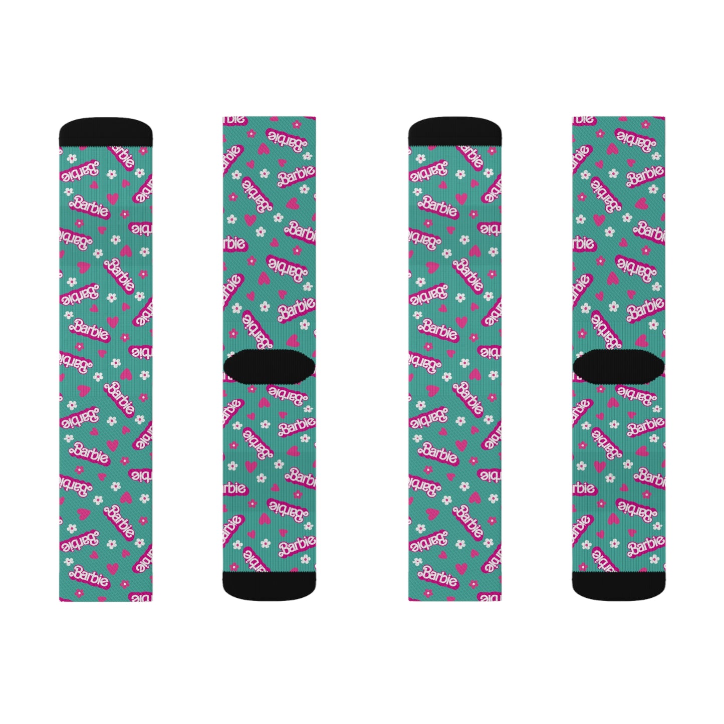 Barbie Teal Sublimation Socks