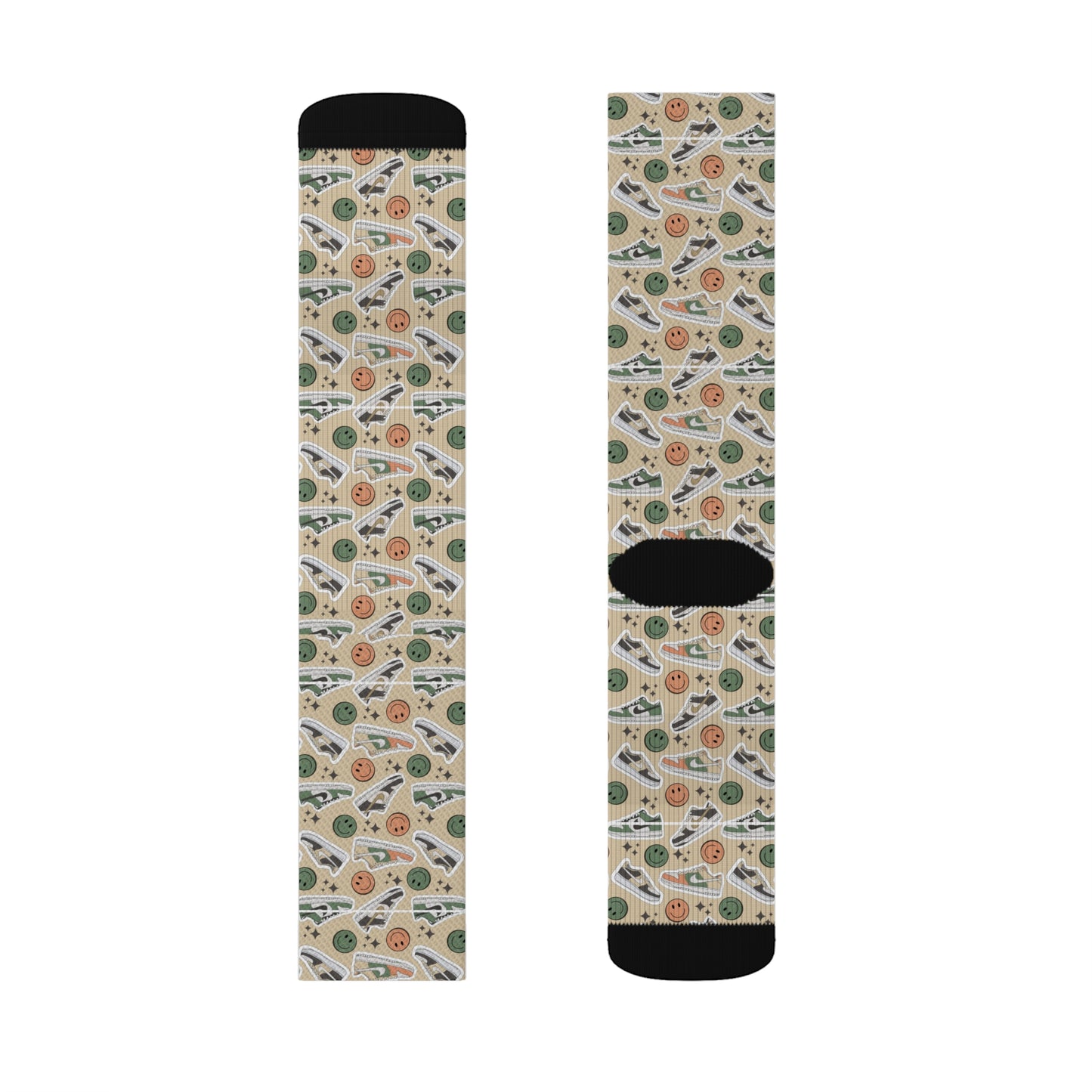 Smiley Sneakers Sublimation Socks