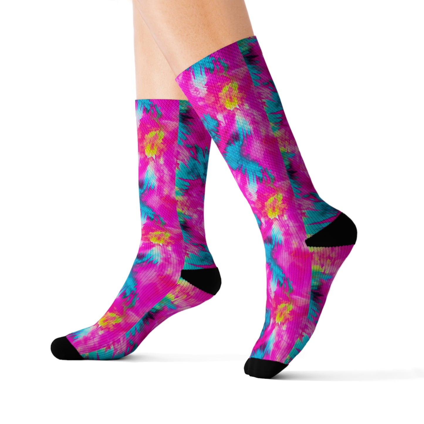 Vibrant Kaleidoscope Sublimation Socks