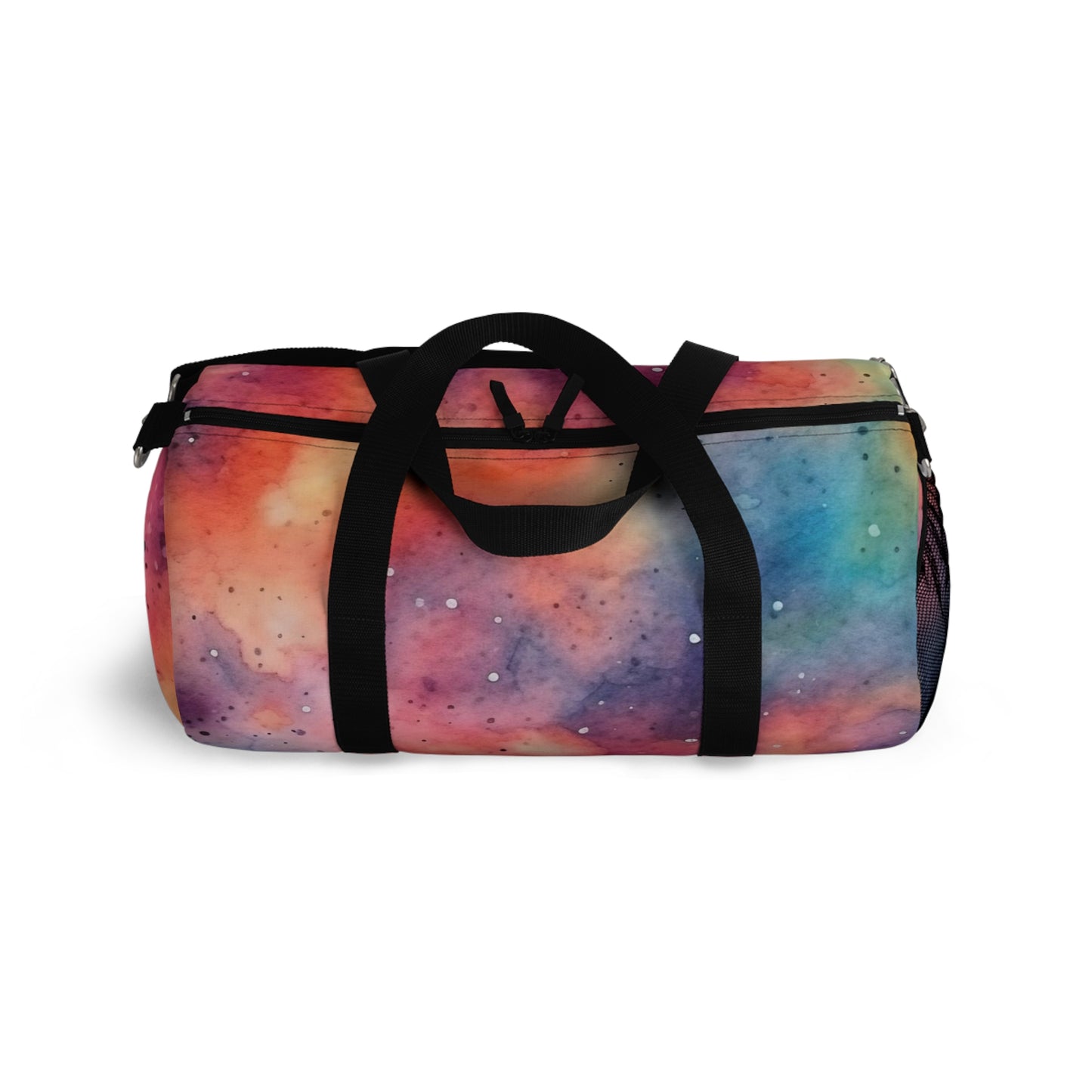 Galactic Dreams: Pink, Orange, Purple, and Blue Galaxy Patterned Duffel Bag