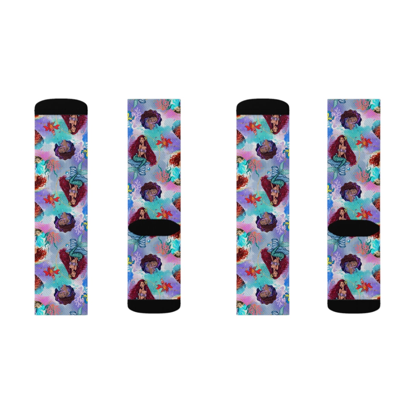 Halle Inspo Mermaid Sublimation Socks
