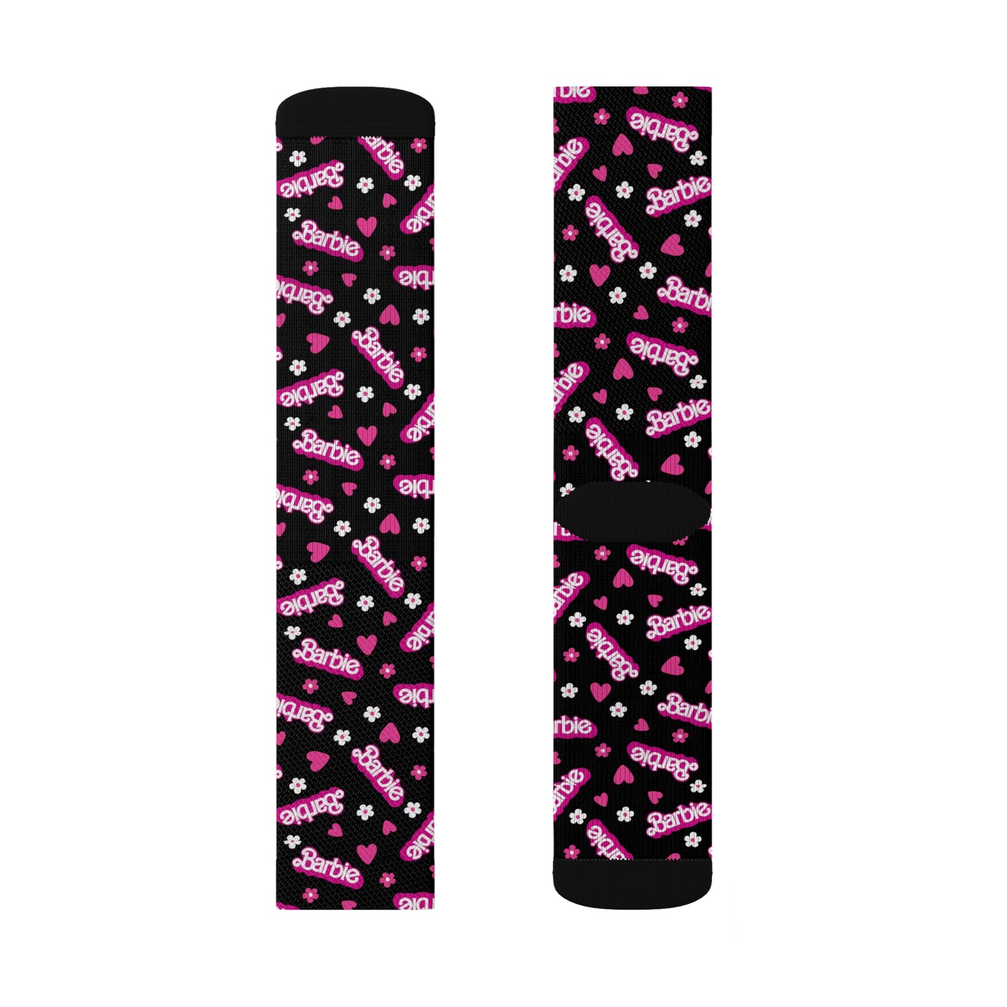 Barbie Black Sublimation Socks