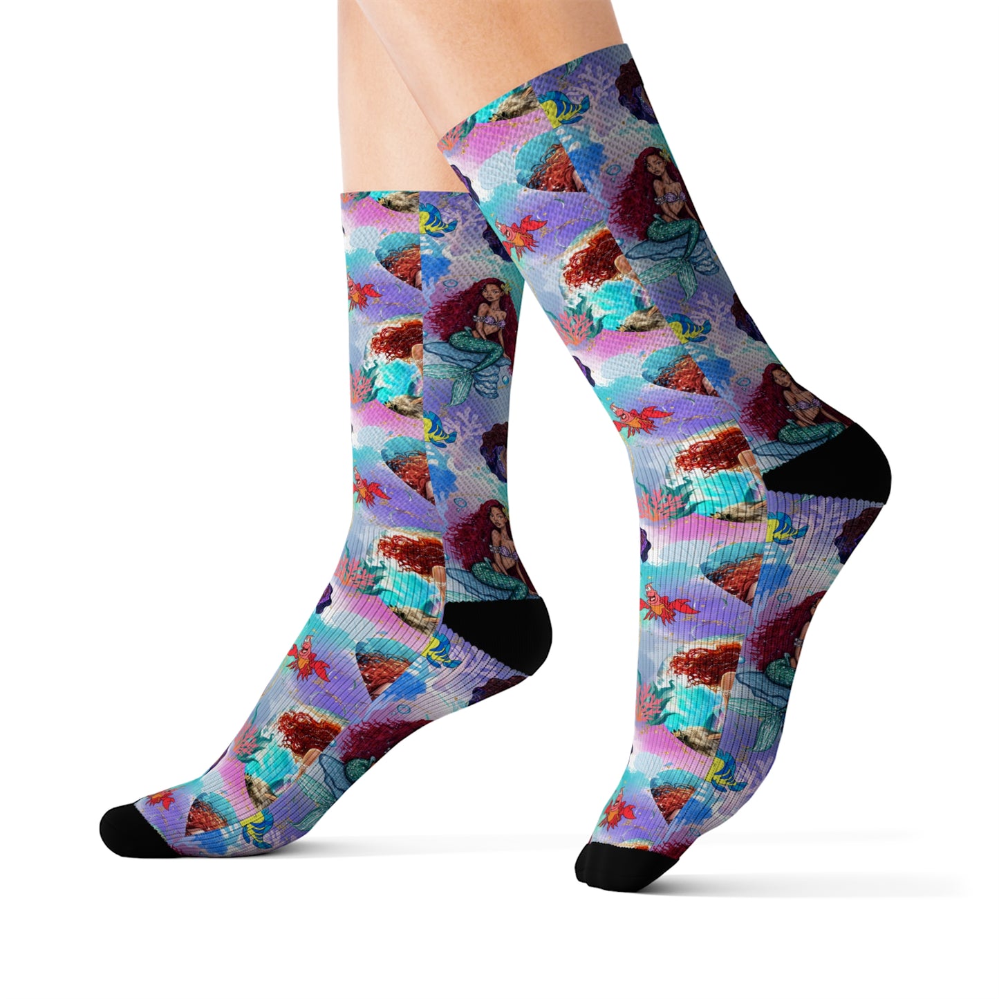 Halle Inspo Mermaid Sublimation Socks