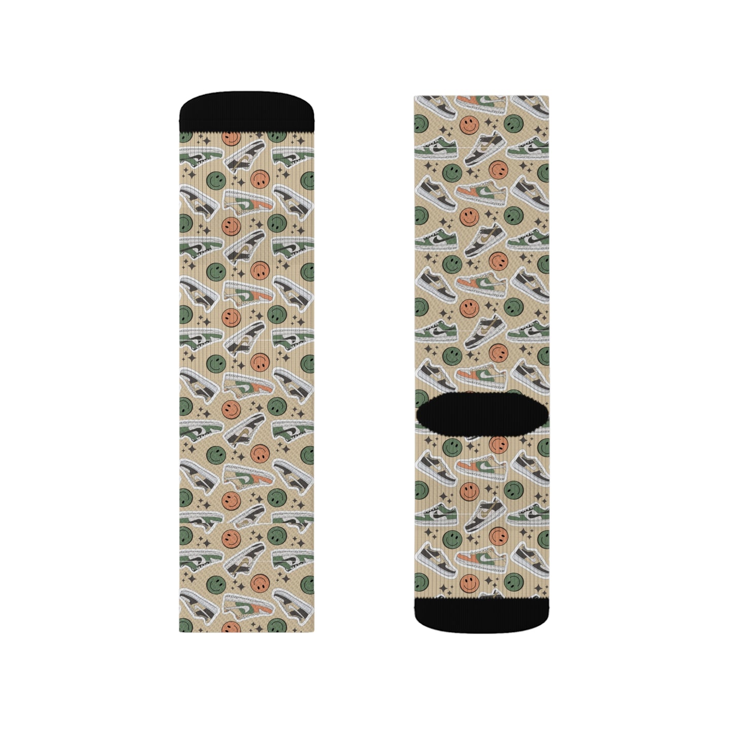Smiley Sneakers Sublimation Socks