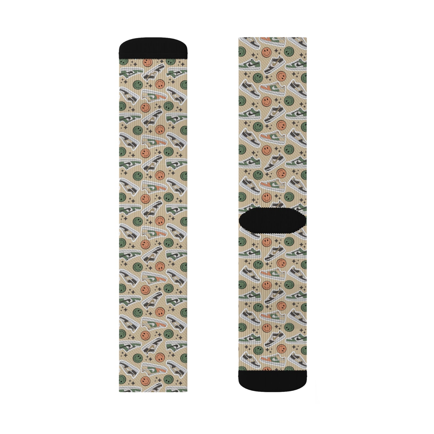 Smiley Sneakers Sublimation Socks