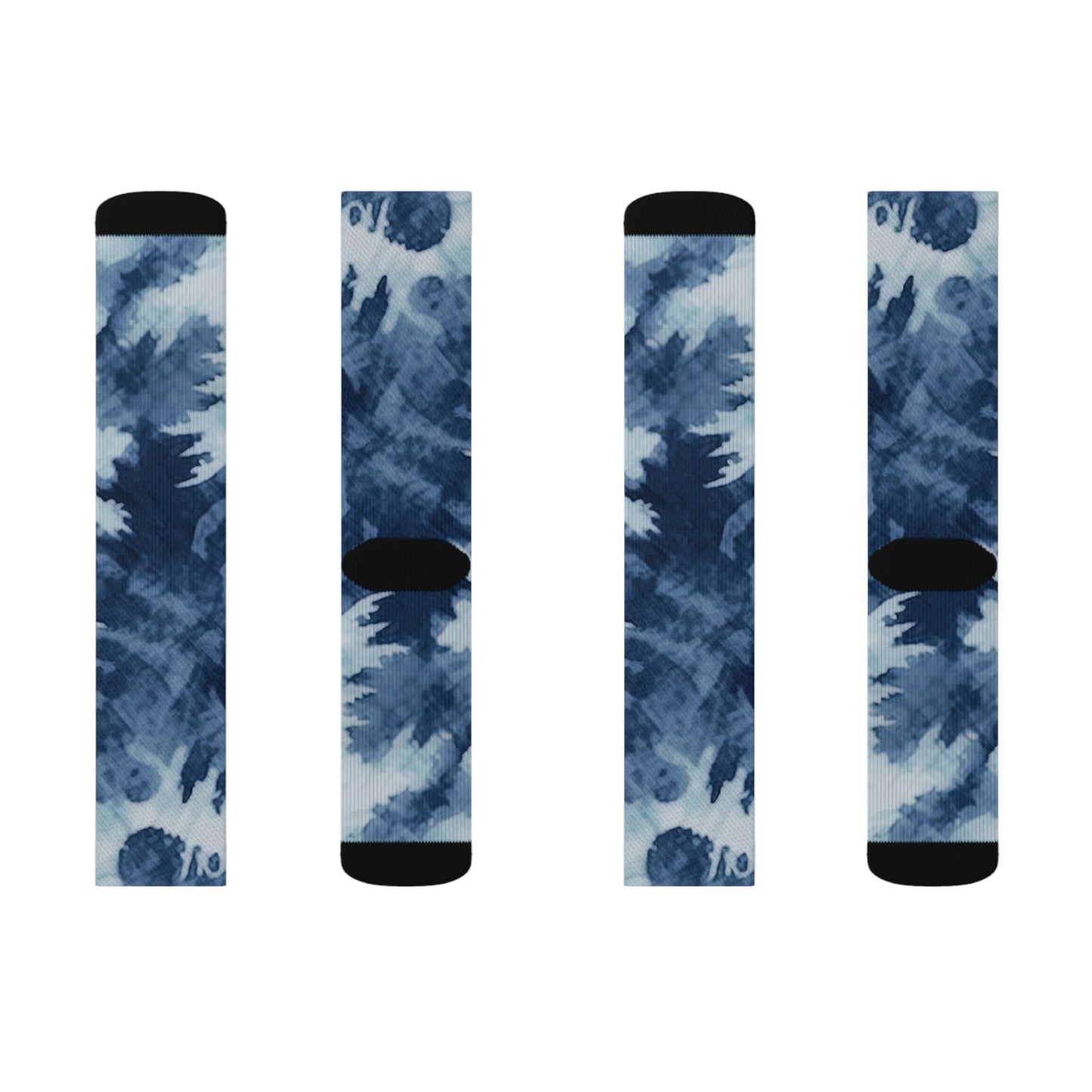 Ocean Wave Tie-Dye Sublimation Socks