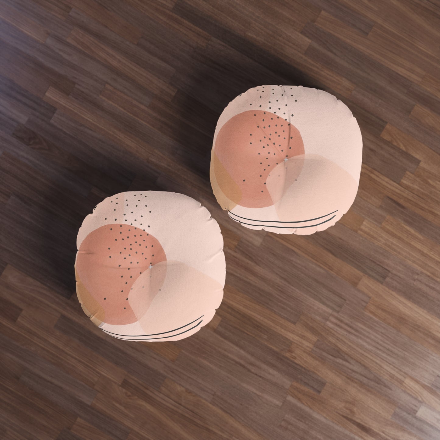 Boho Retro Tufted Floor Pillow, Round