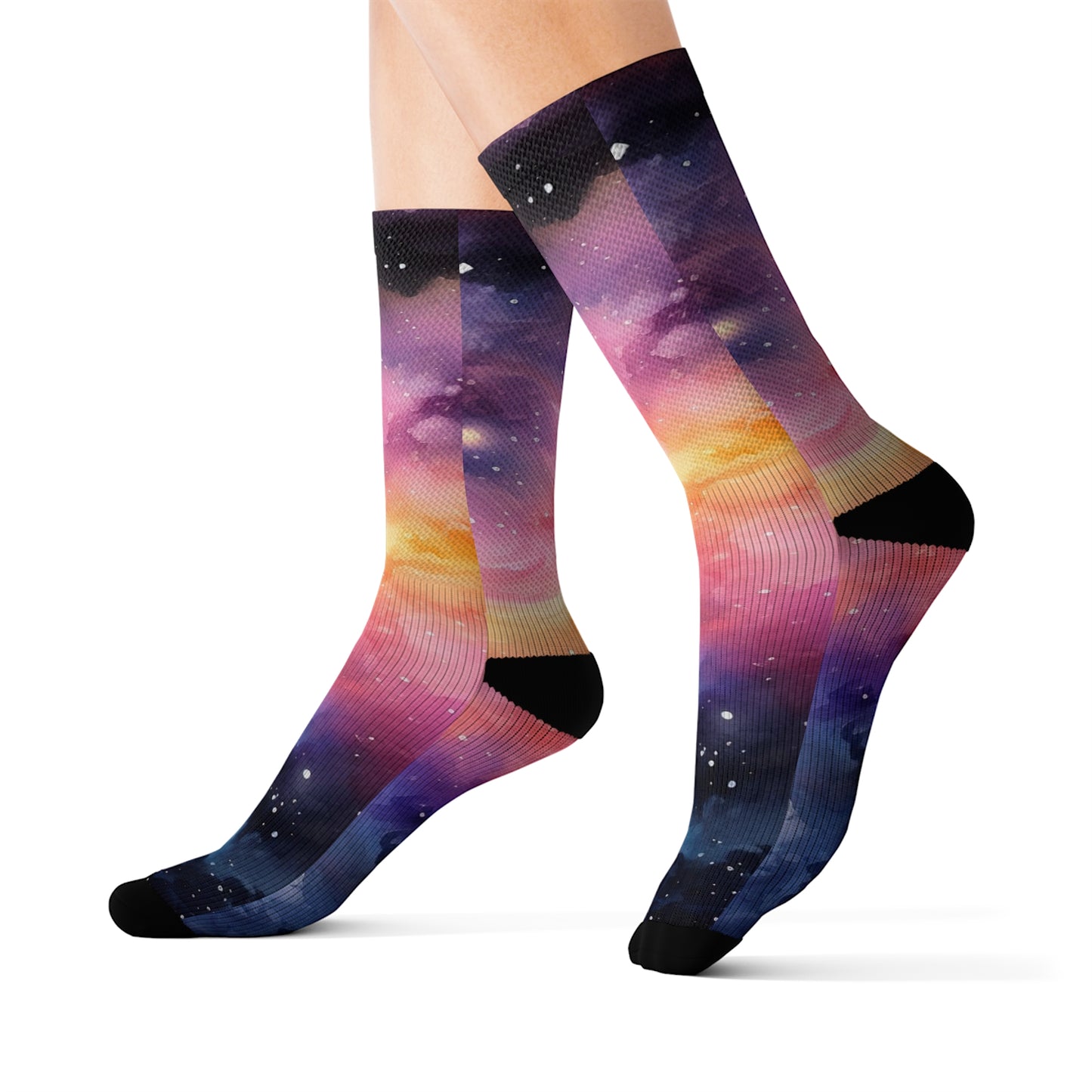 Stardust Galaxy Sublimation Socks