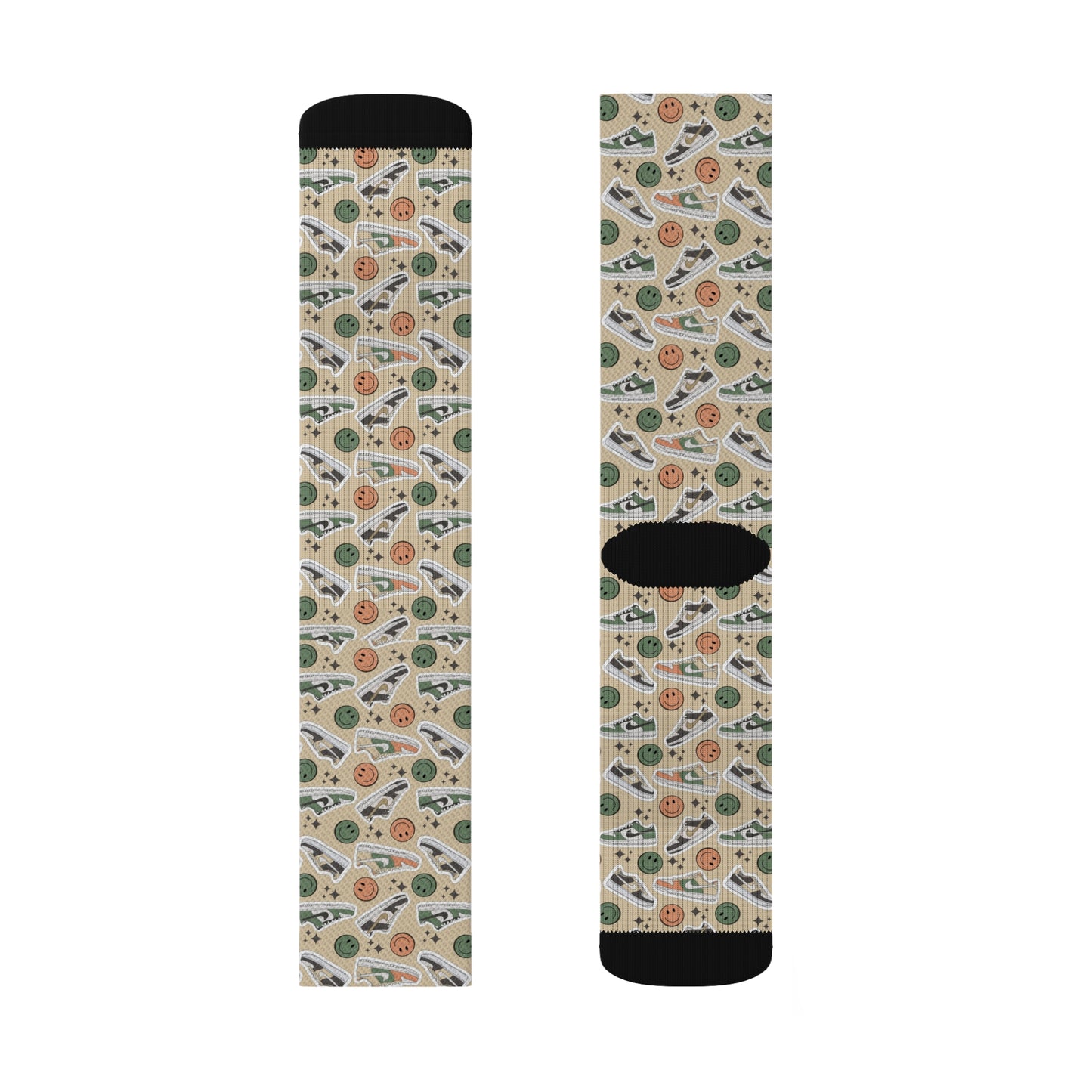 Smiley Sneakers Sublimation Socks