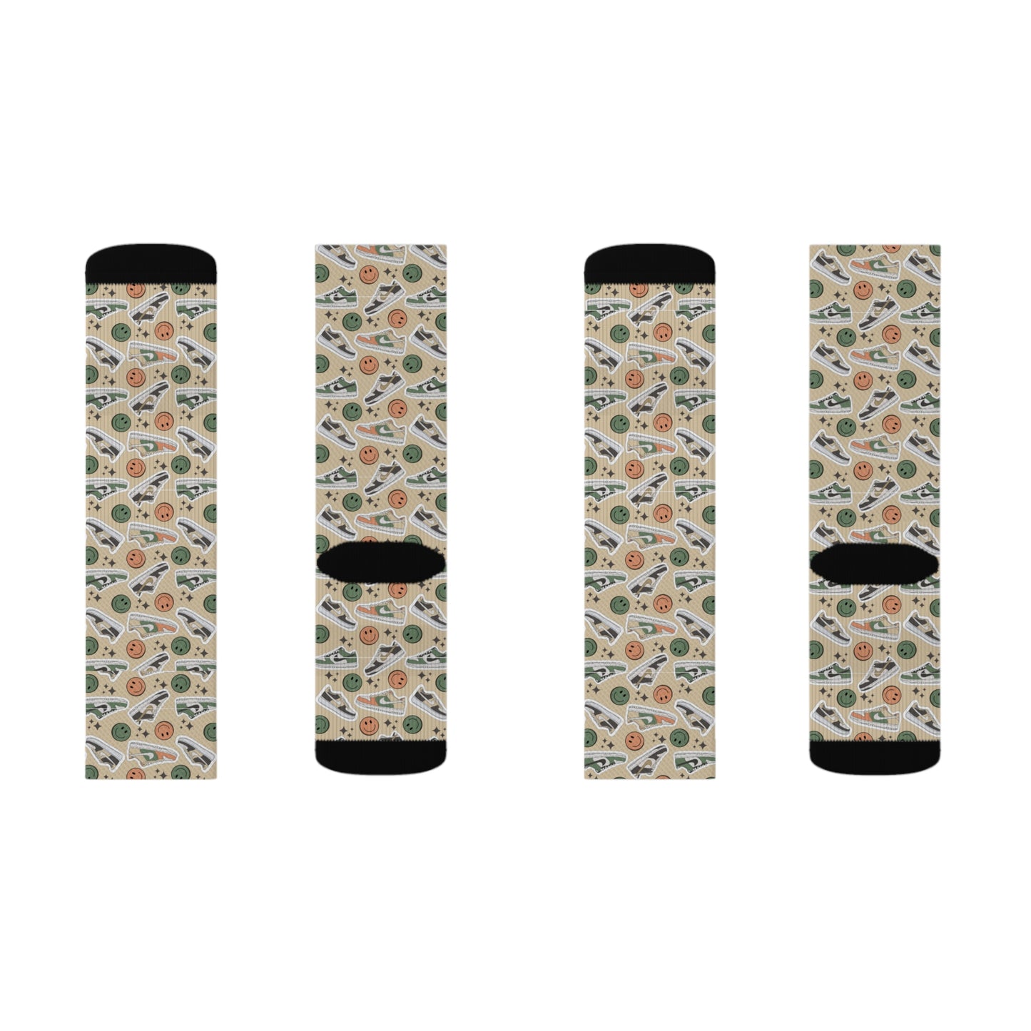 Smiley Sneakers Sublimation Socks