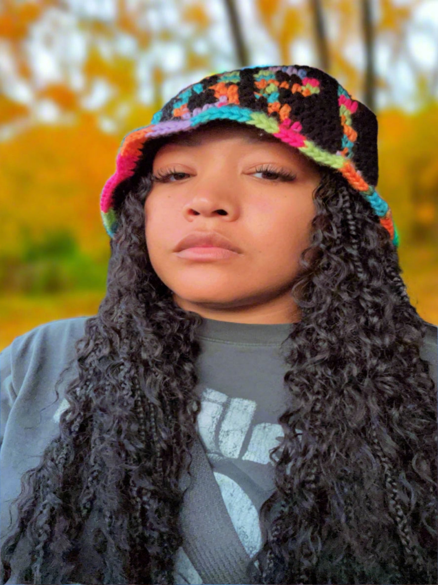 Custom Crochet Bucket Hats with Trim