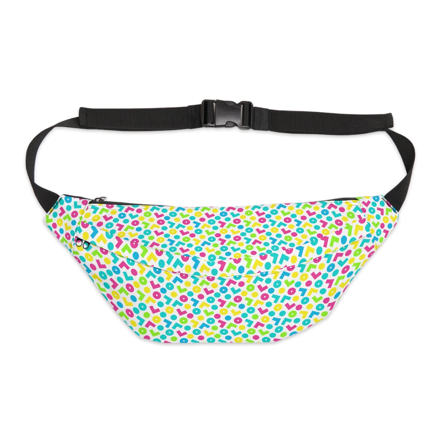 Pink, Yellow, and Blue 80's Inspo Large Fanny Pack