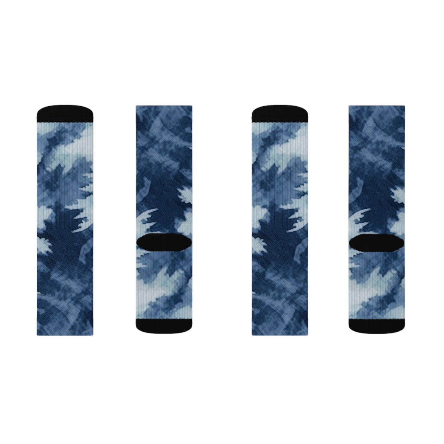 Ocean Wave Tie-Dye Sublimation Socks