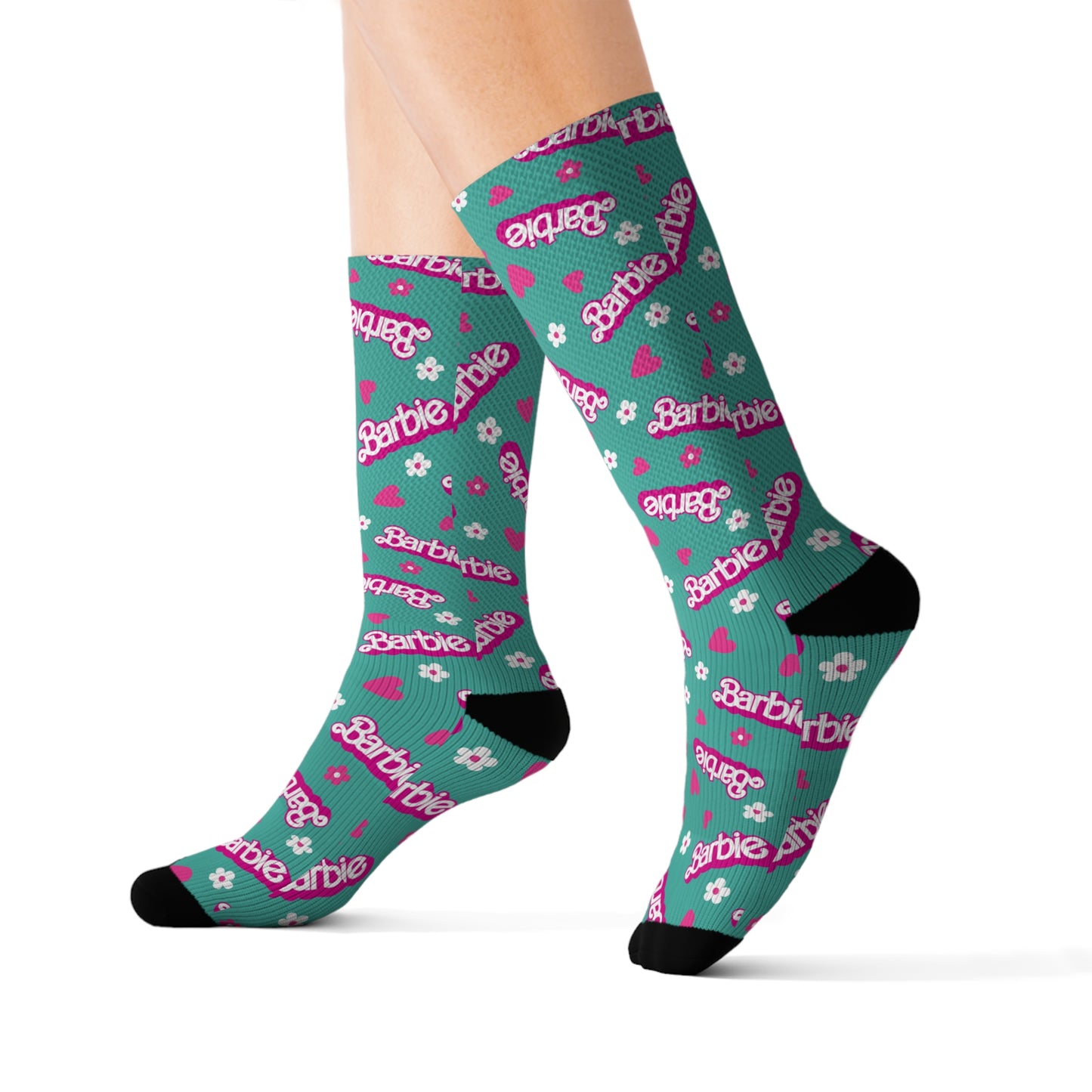 Barbie Teal Sublimation Socks