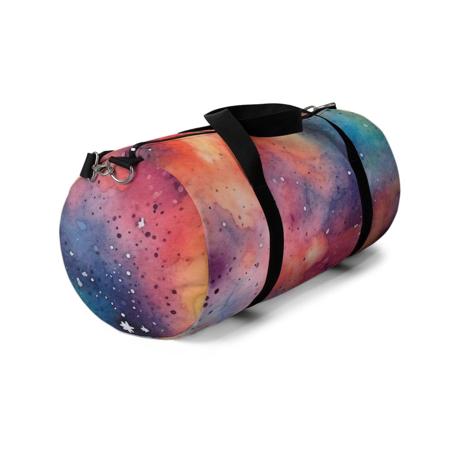 Galactic Dreams: Pink, Orange, Purple, and Blue Galaxy Patterned Duffel Bag