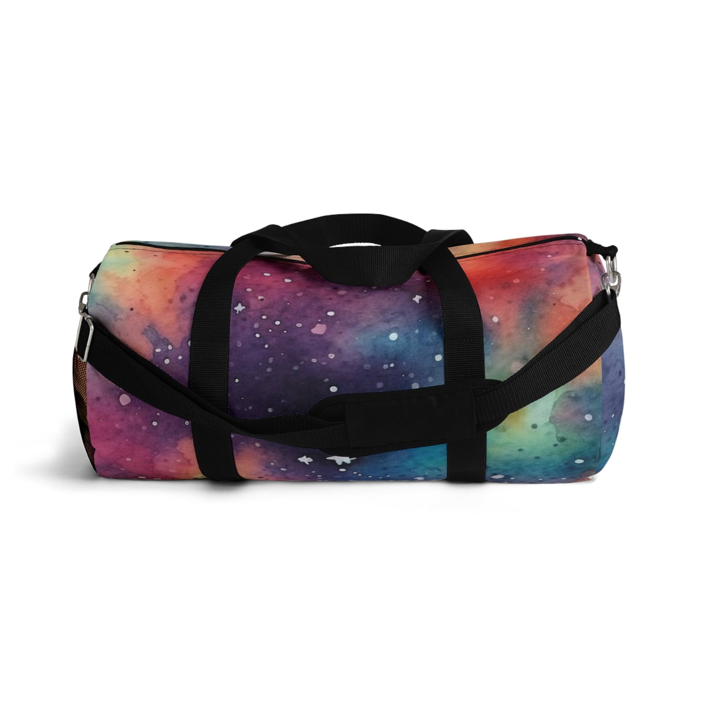 Galactic Dreams: Pink, Orange, Purple, and Blue Galaxy Patterned Duffel Bag