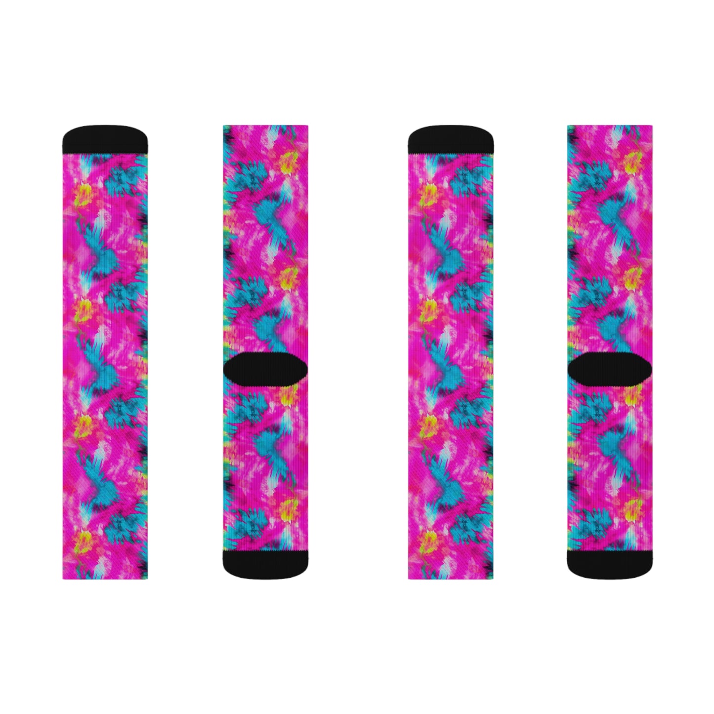 Vibrant Kaleidoscope Sublimation Socks