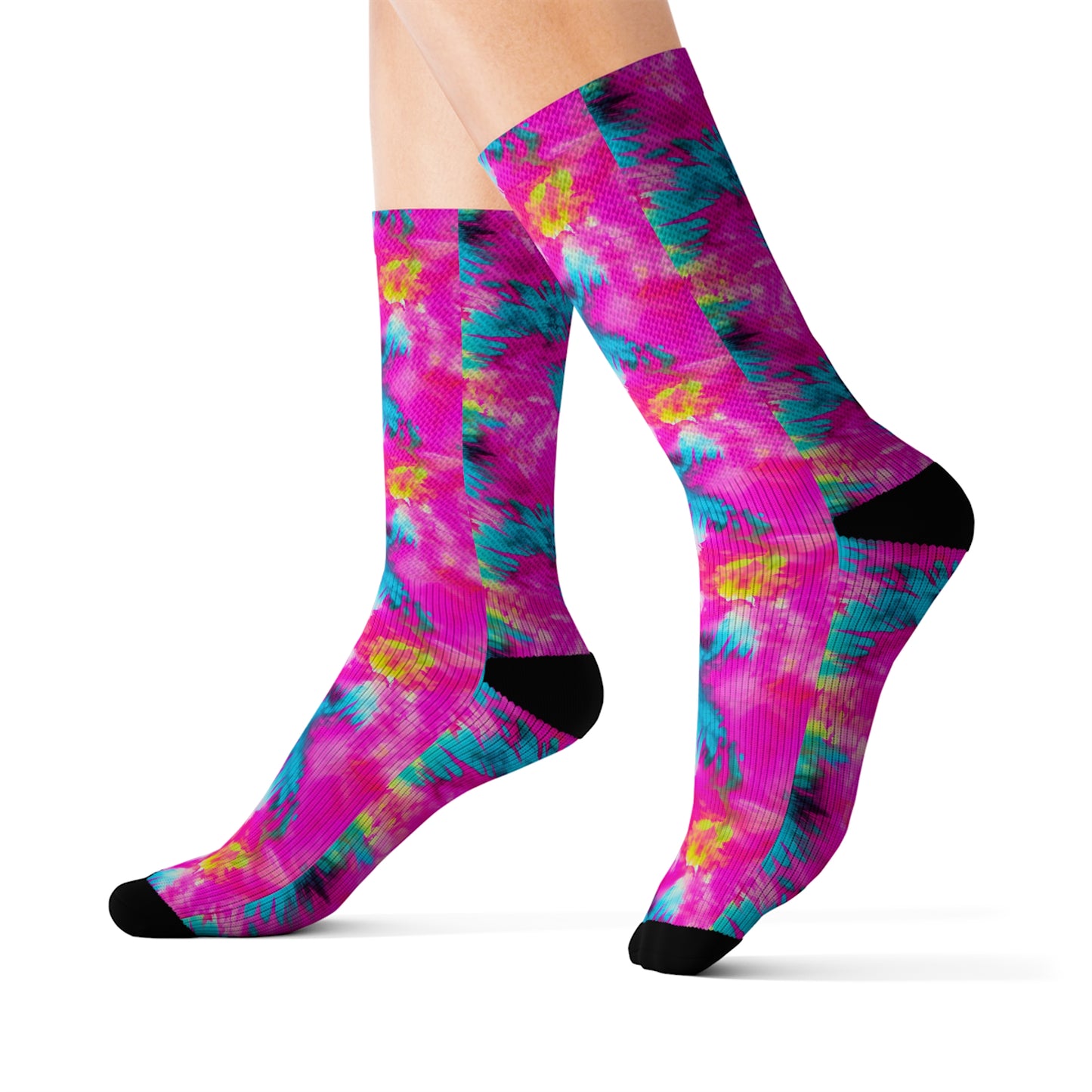 Vibrant Kaleidoscope Sublimation Socks