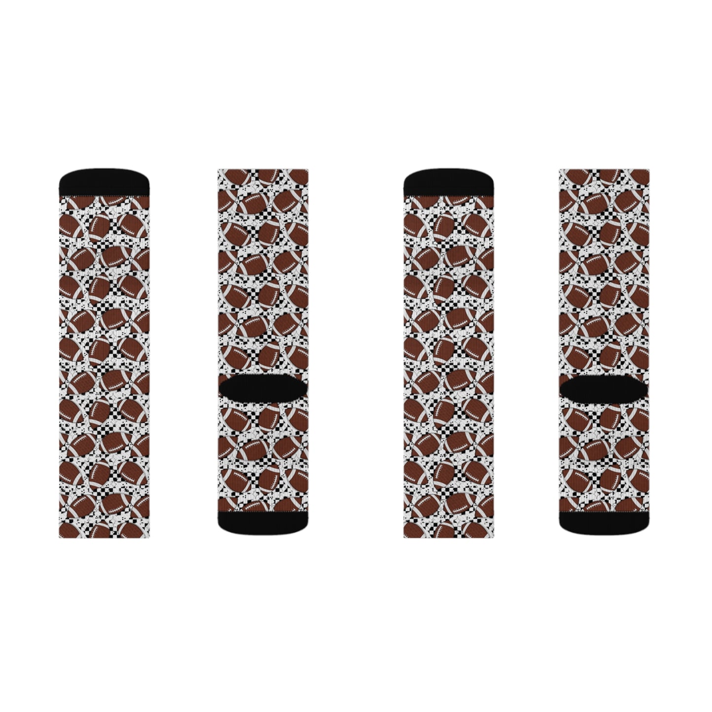 Checkered Gridiron Sublimation Socks