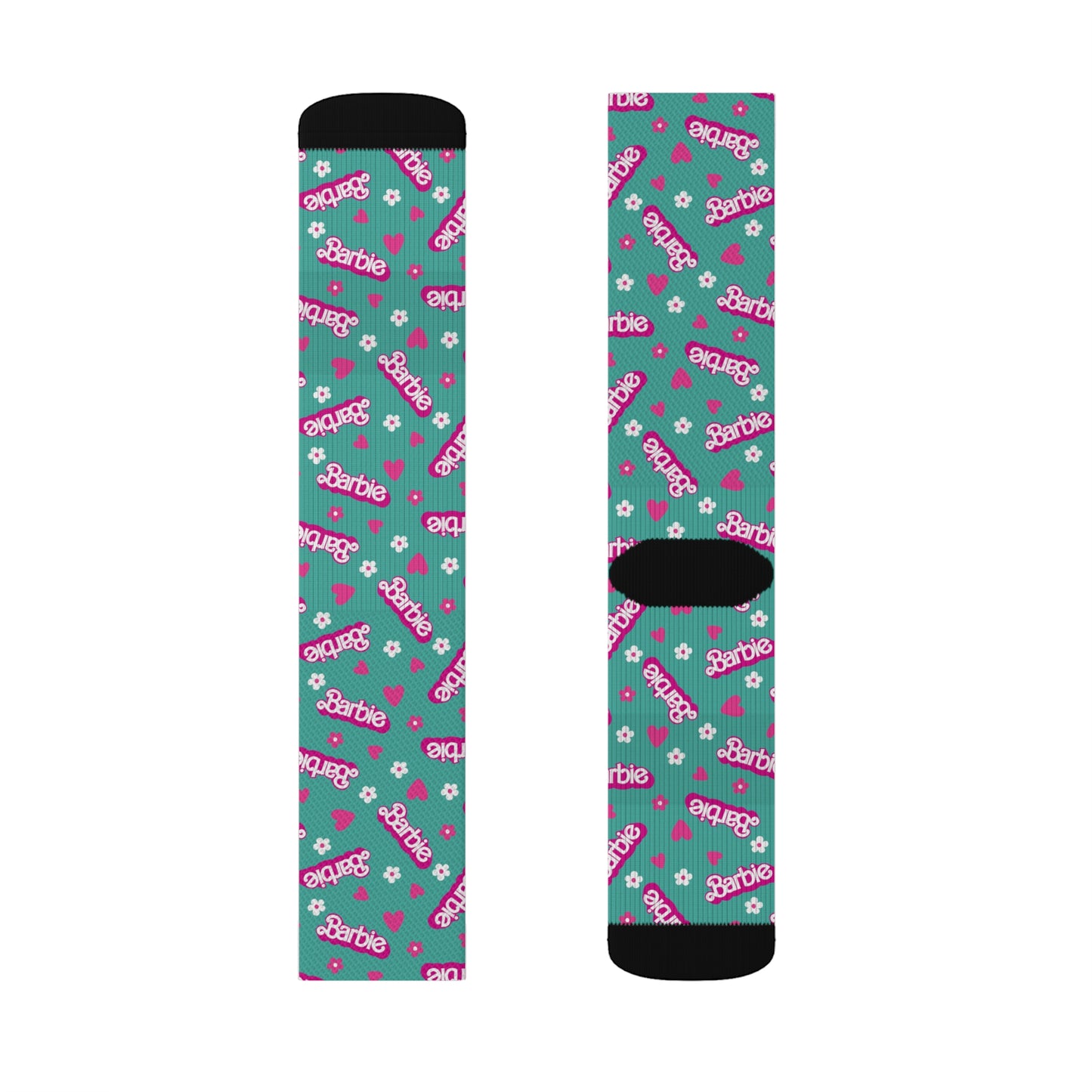 Barbie Teal Sublimation Socks