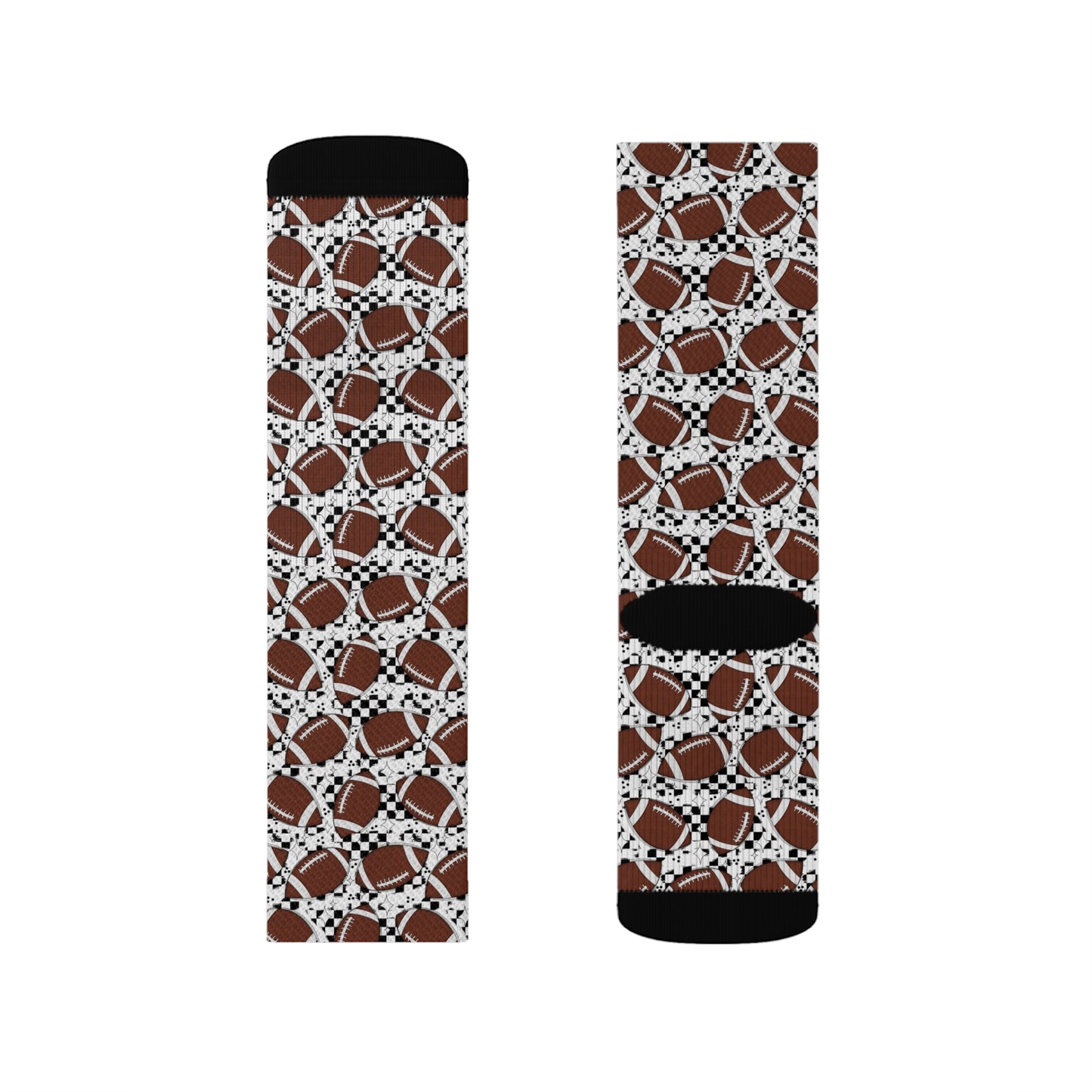 Checkered Gridiron Sublimation Socks