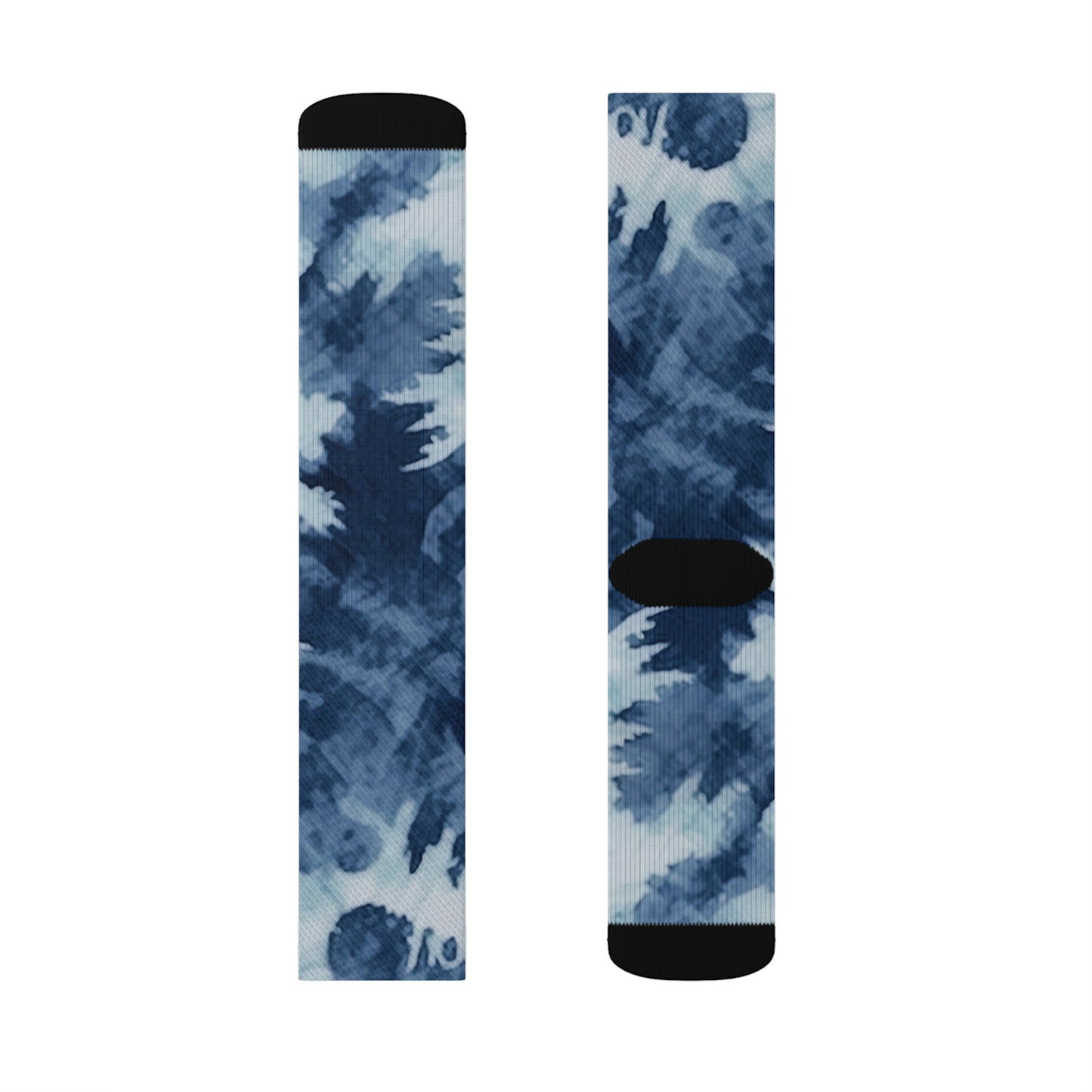 Ocean Wave Tie-Dye Sublimation Socks