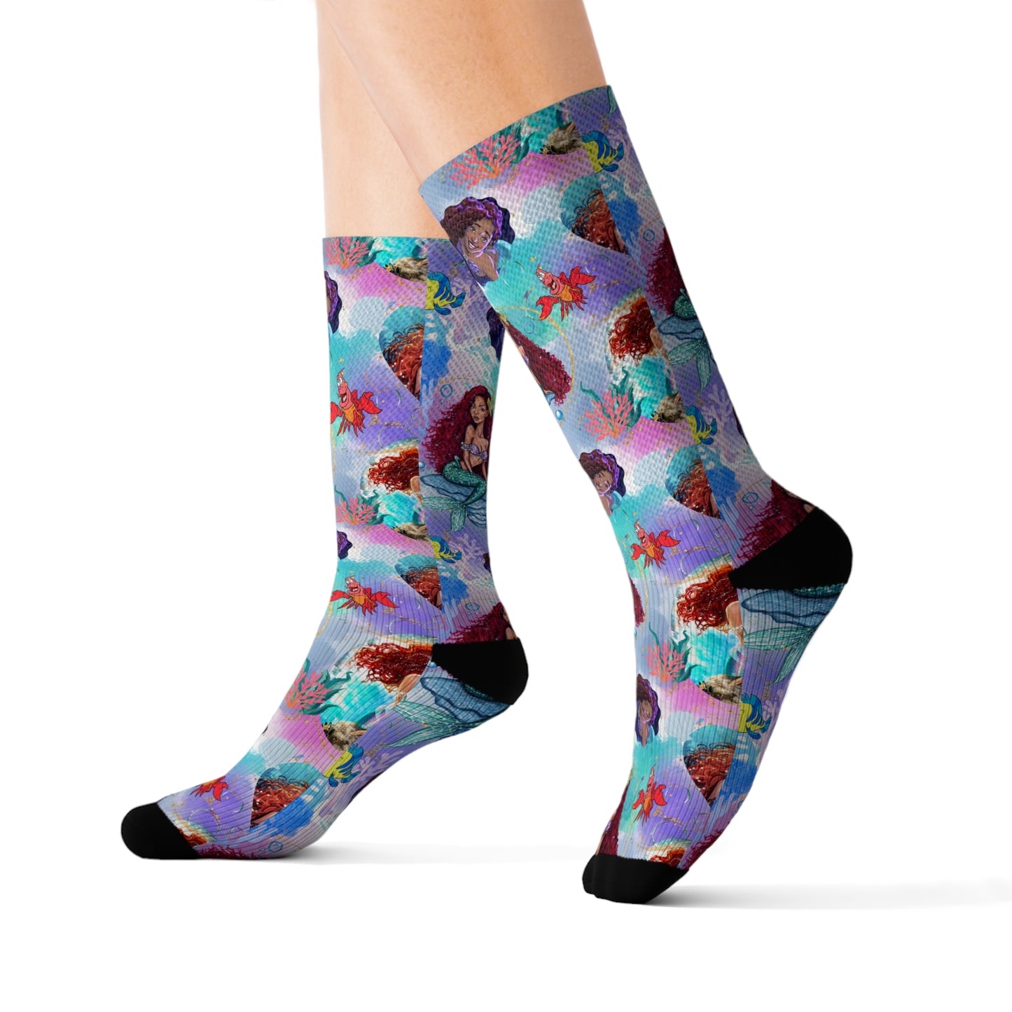 Halle Inspo Mermaid Sublimation Socks