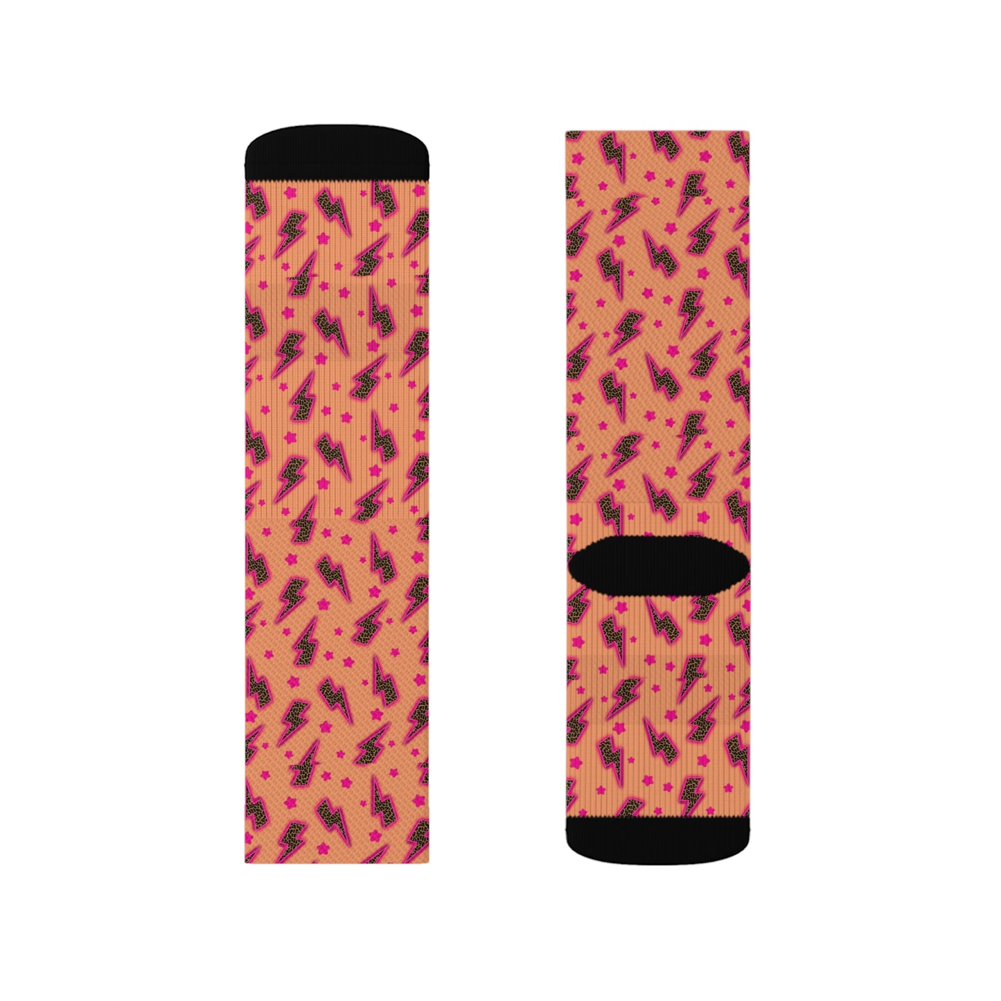 Cheetah Bolt Sublimation Socks