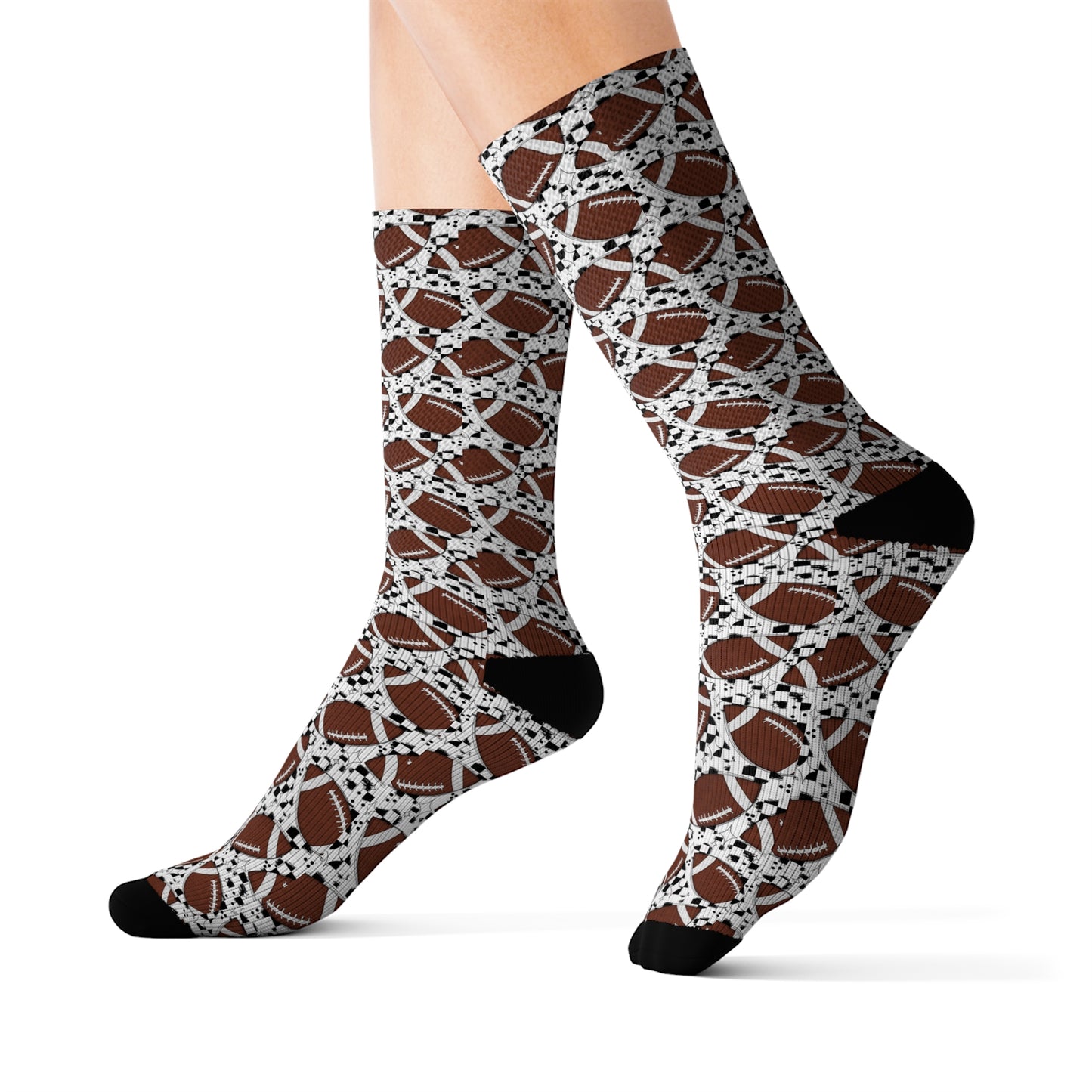Checkered Gridiron Sublimation Socks