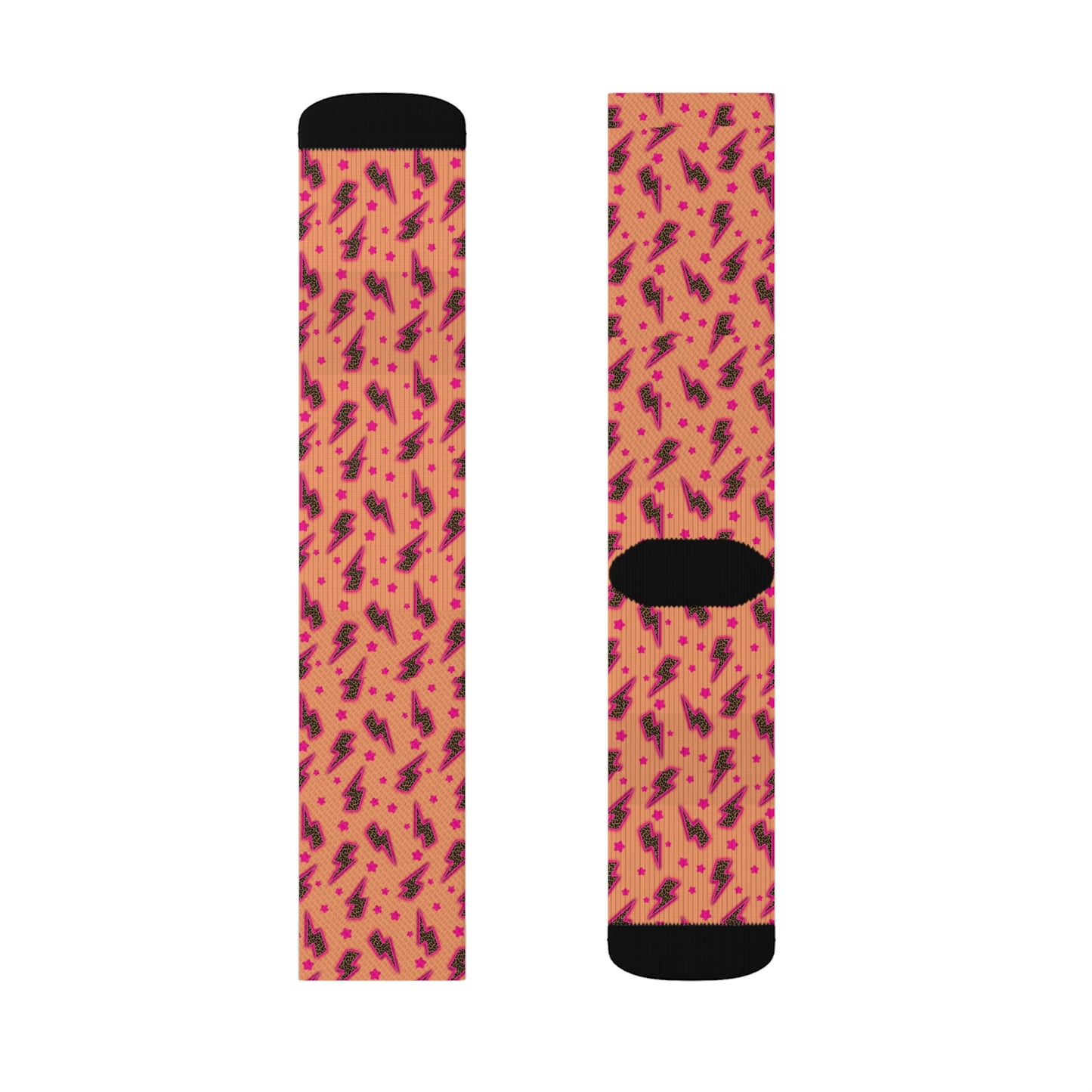 Cheetah Bolt Sublimation Socks