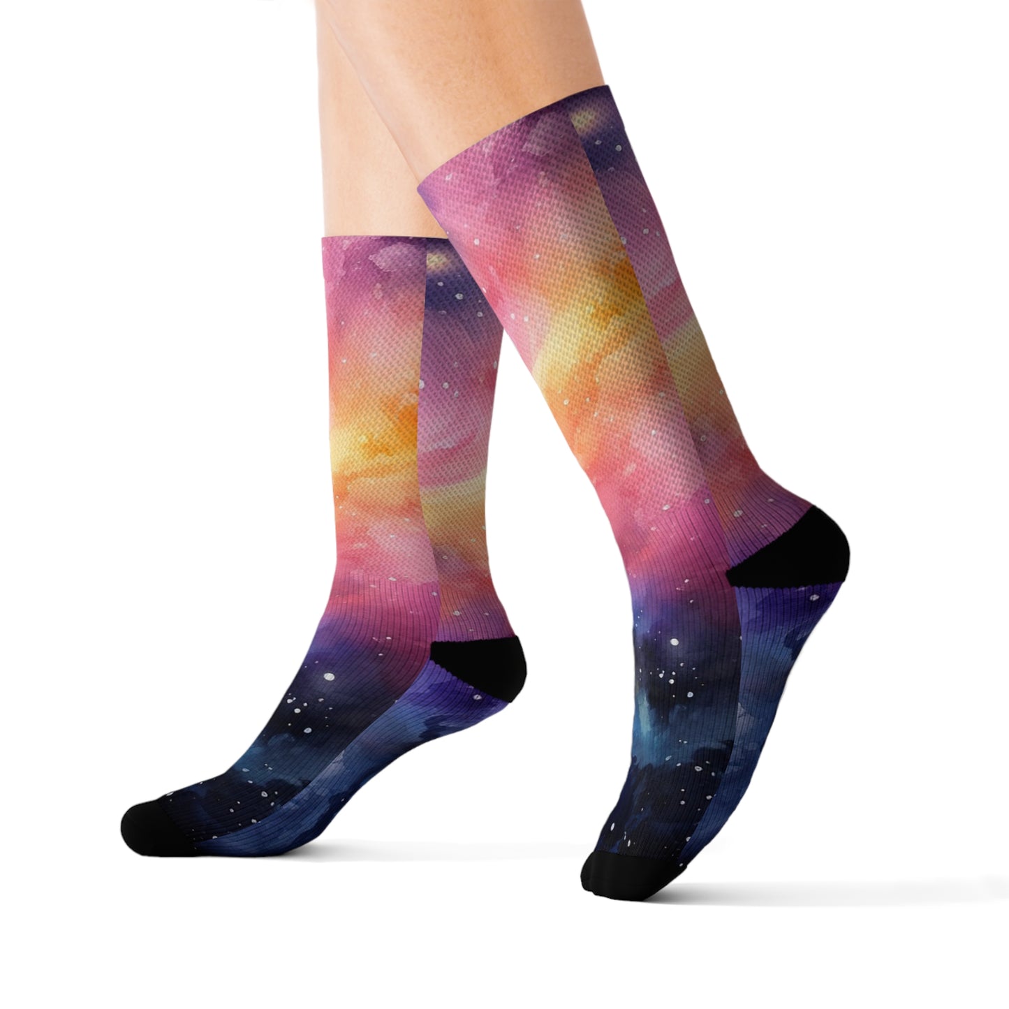 Stardust Galaxy Sublimation Socks