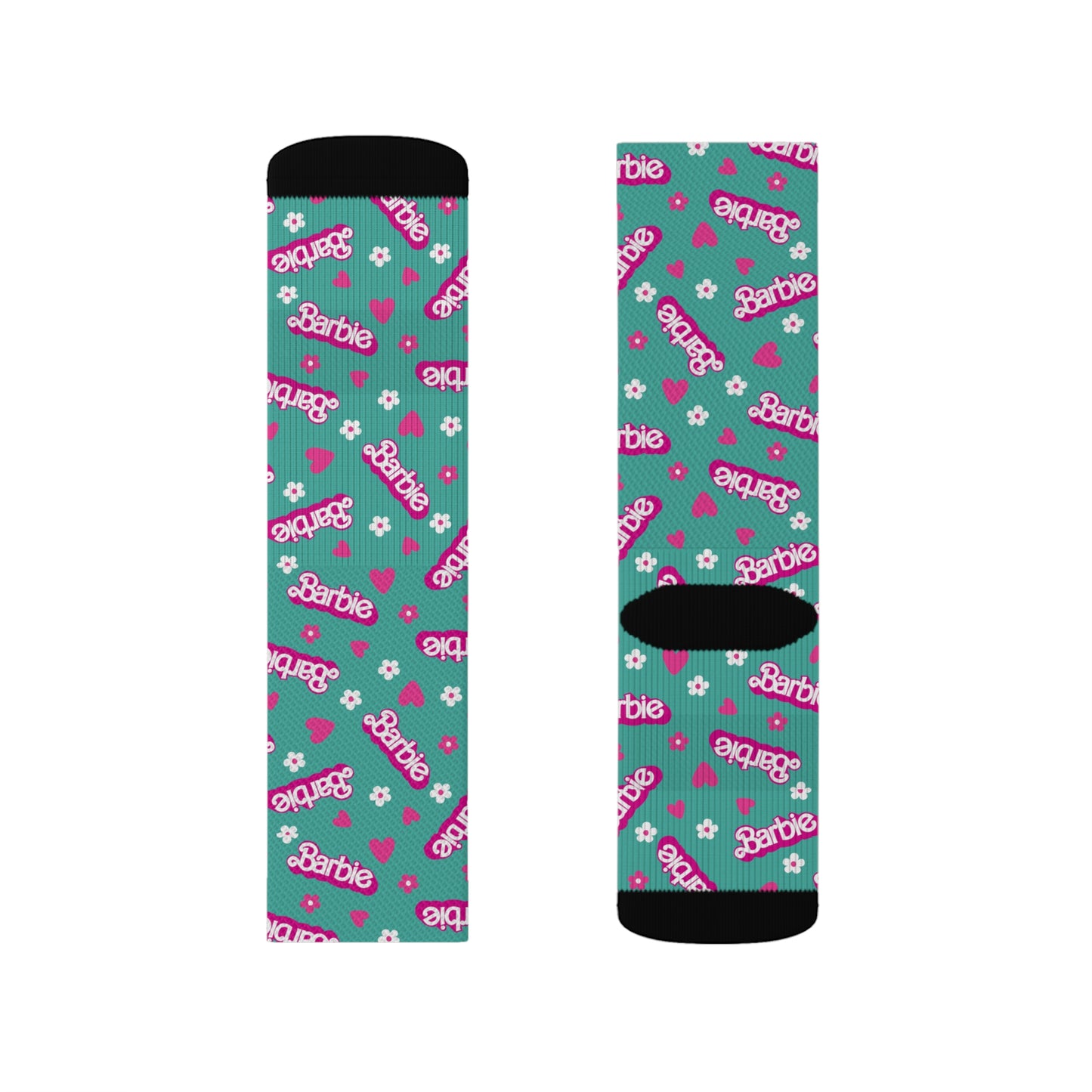 Barbie Teal Sublimation Socks