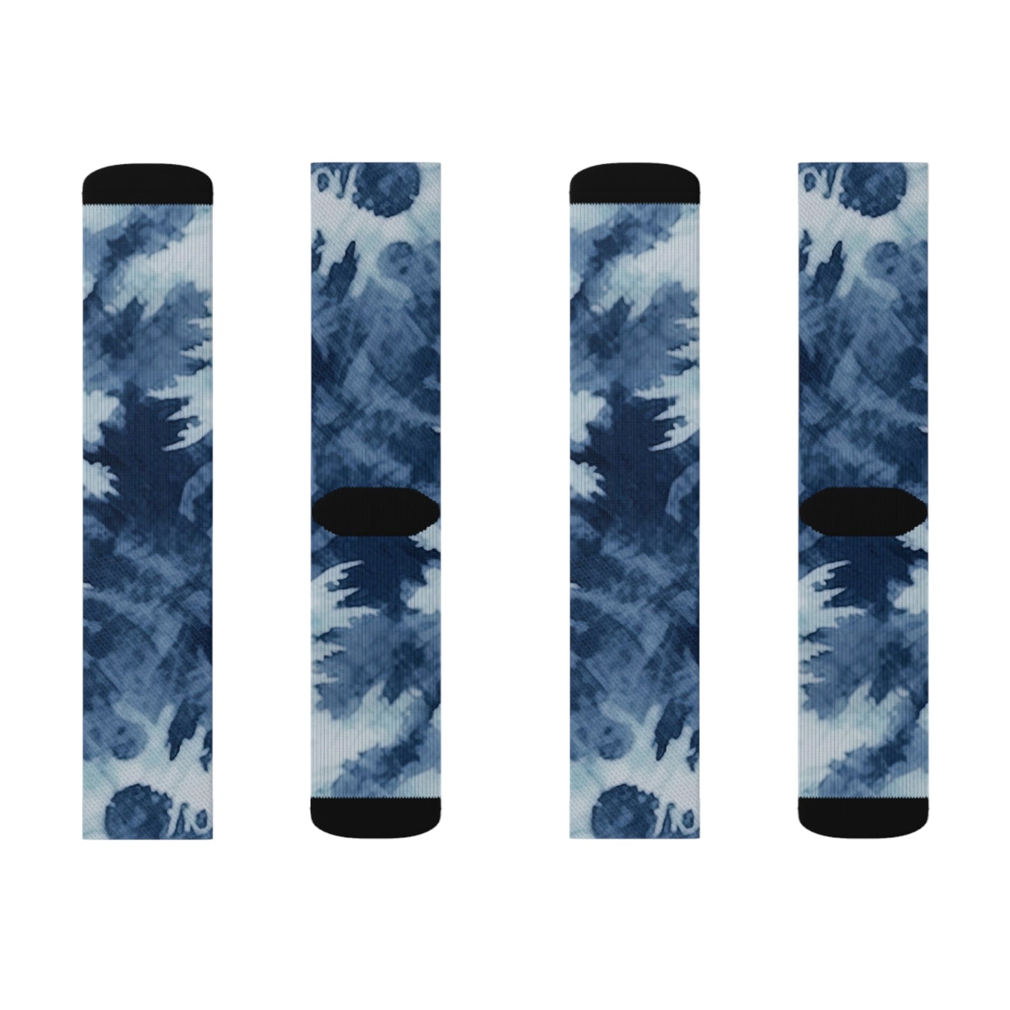 Ocean Wave Tie-Dye Sublimation Socks