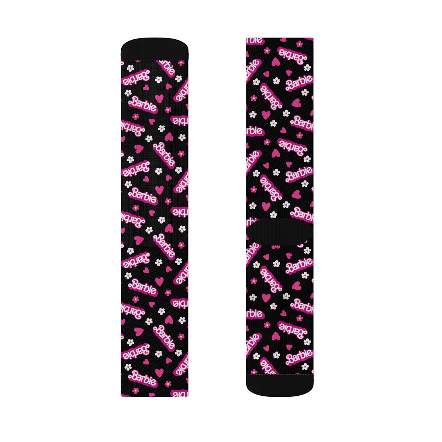 Barbie Black Sublimation Socks