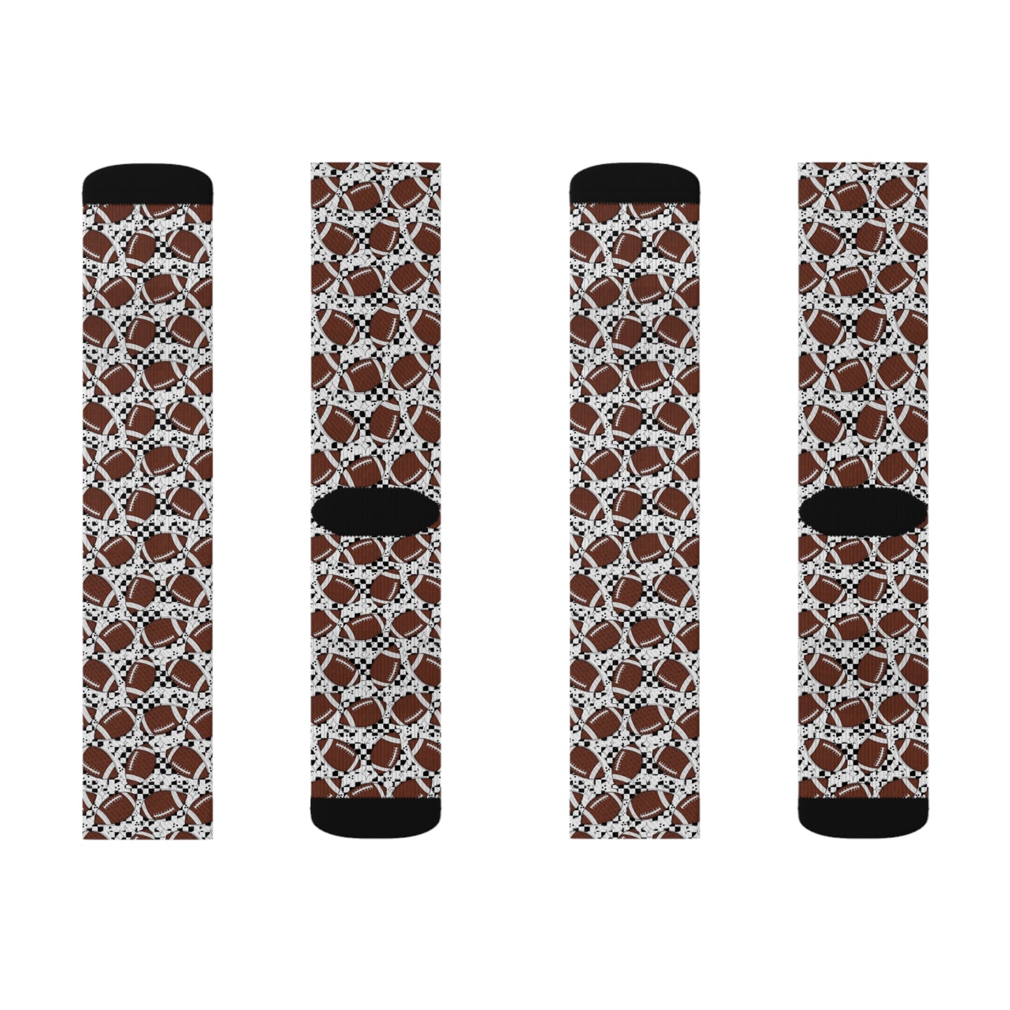 Checkered Gridiron Sublimation Socks