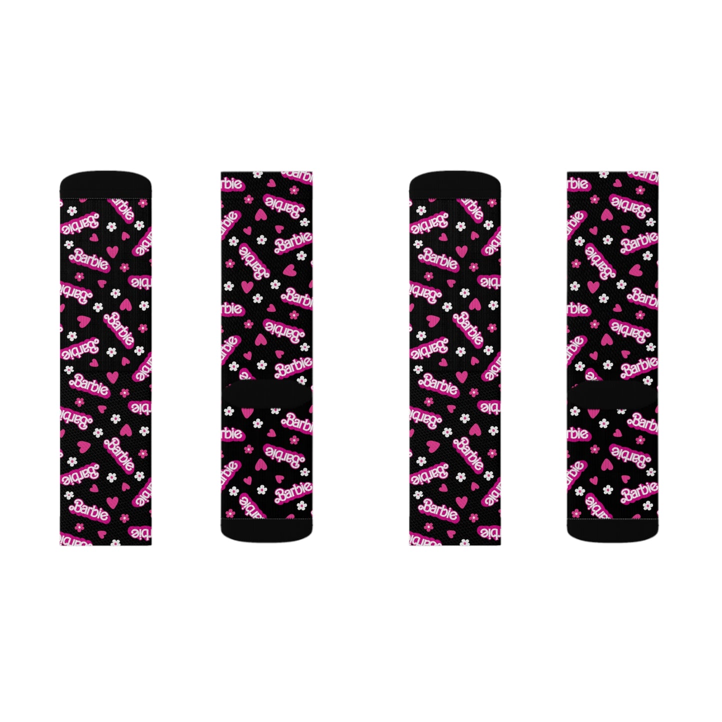 Barbie Black Sublimation Socks
