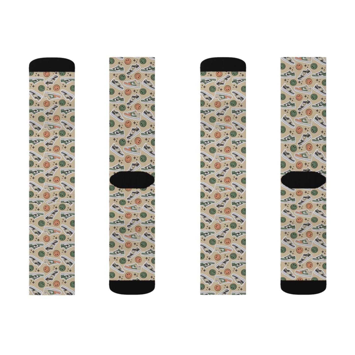 Smiley Sneakers Sublimation Socks