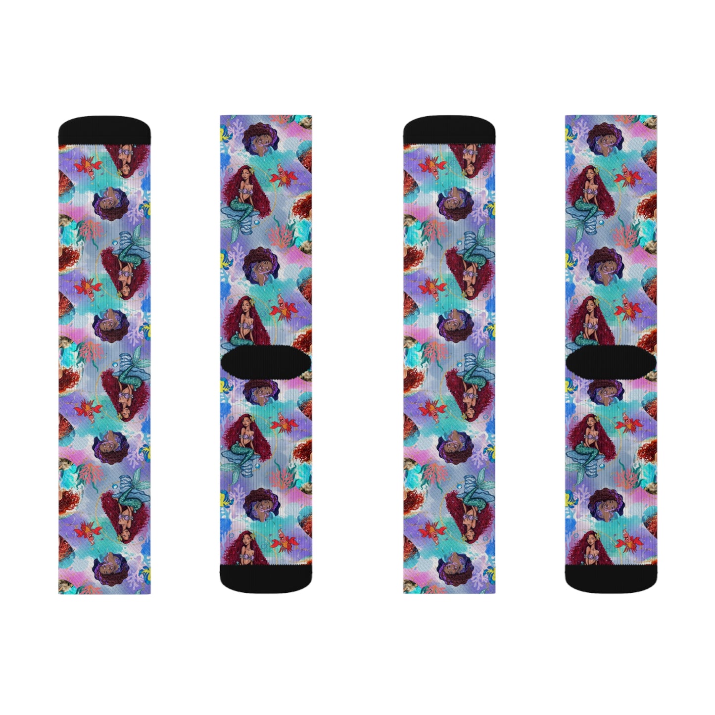 Halle Inspo Mermaid Sublimation Socks