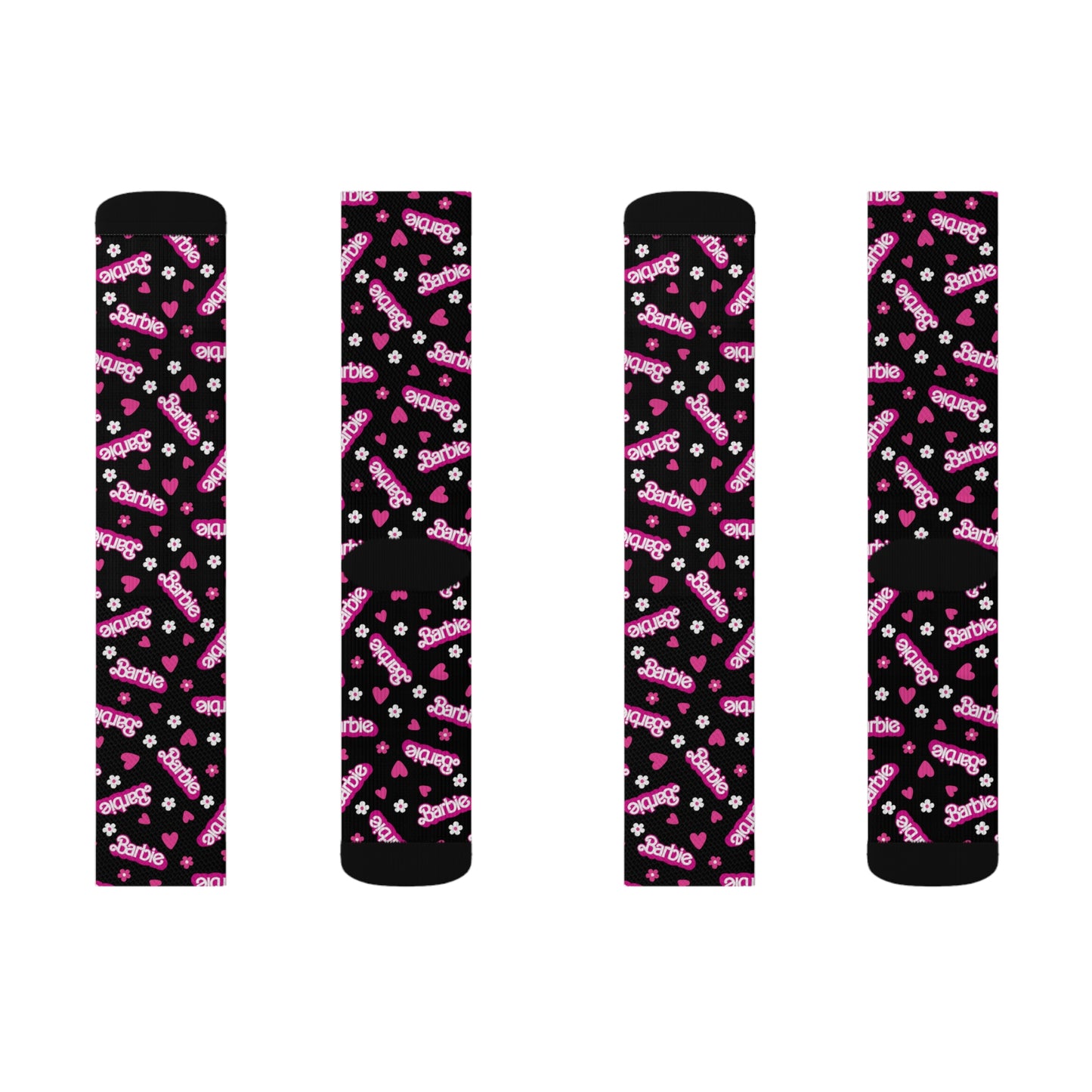 Barbie Black Sublimation Socks
