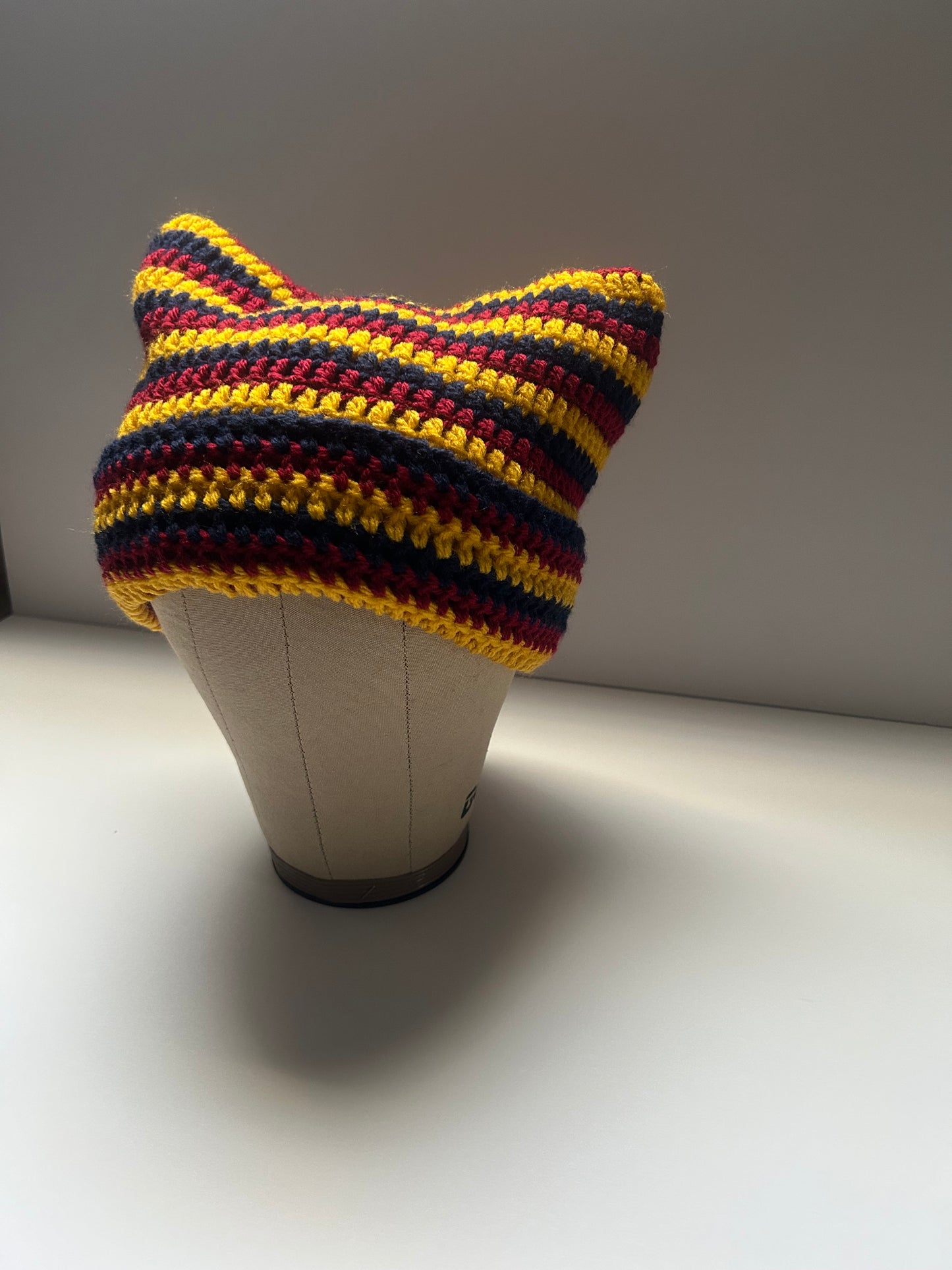 Crochet Cat Beanie- Multicolored 1