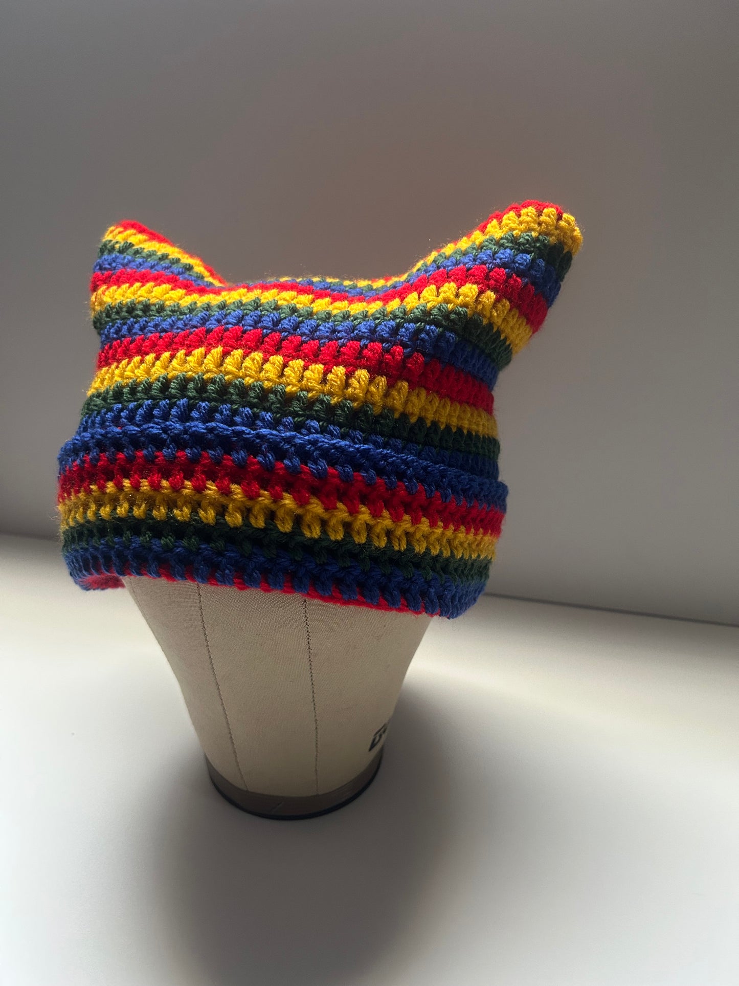 Crochet Cat Beanie- Multicolored 2