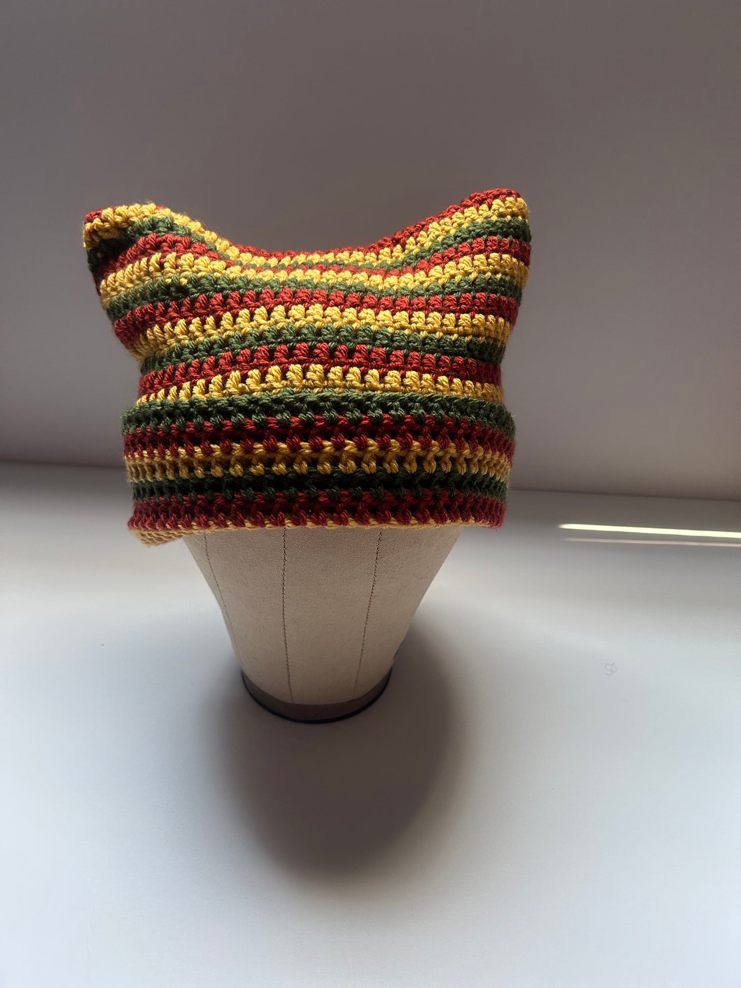 Crochet Cat Beanie- Multicolored 3