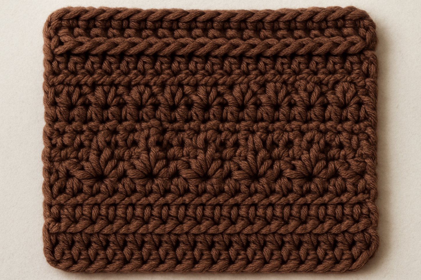 brown crochet sample