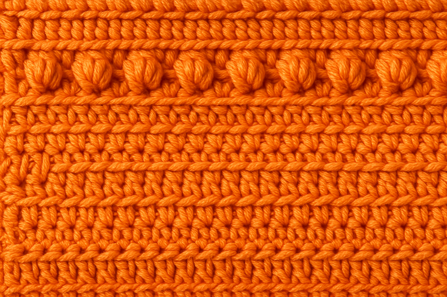 orange crochet sample