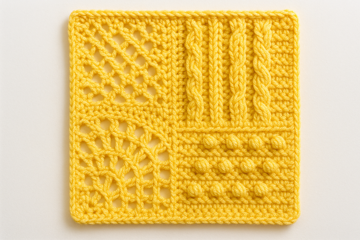 yellow crochet sample