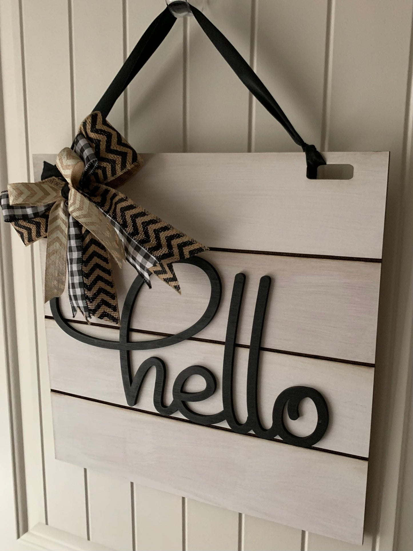 Hello shiplap sign